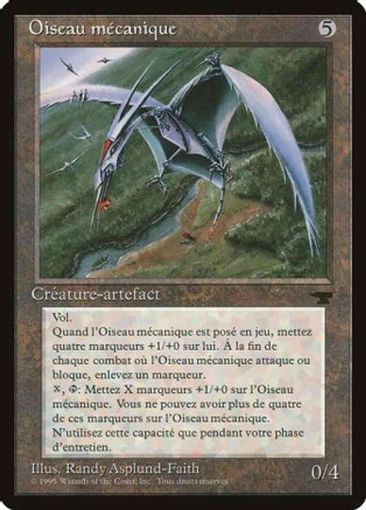 Clockwork Avian (French) - "Oiseau mecanique" magic card front