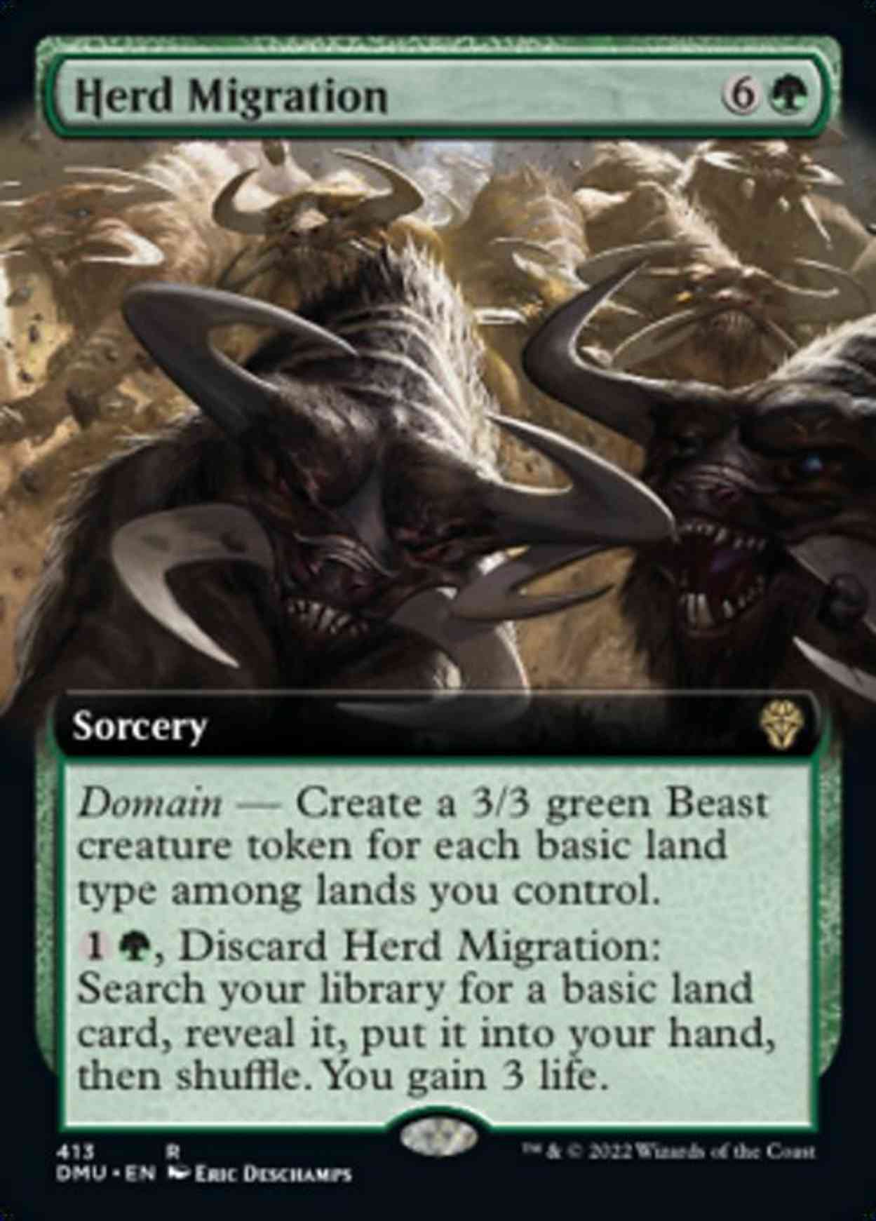 Herd Migration (Extended Art) magic card front