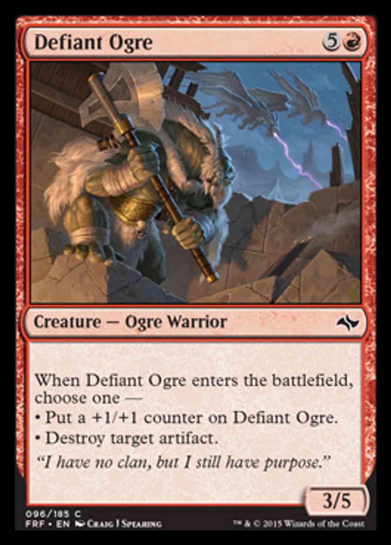 Defiant Ogre magic card front