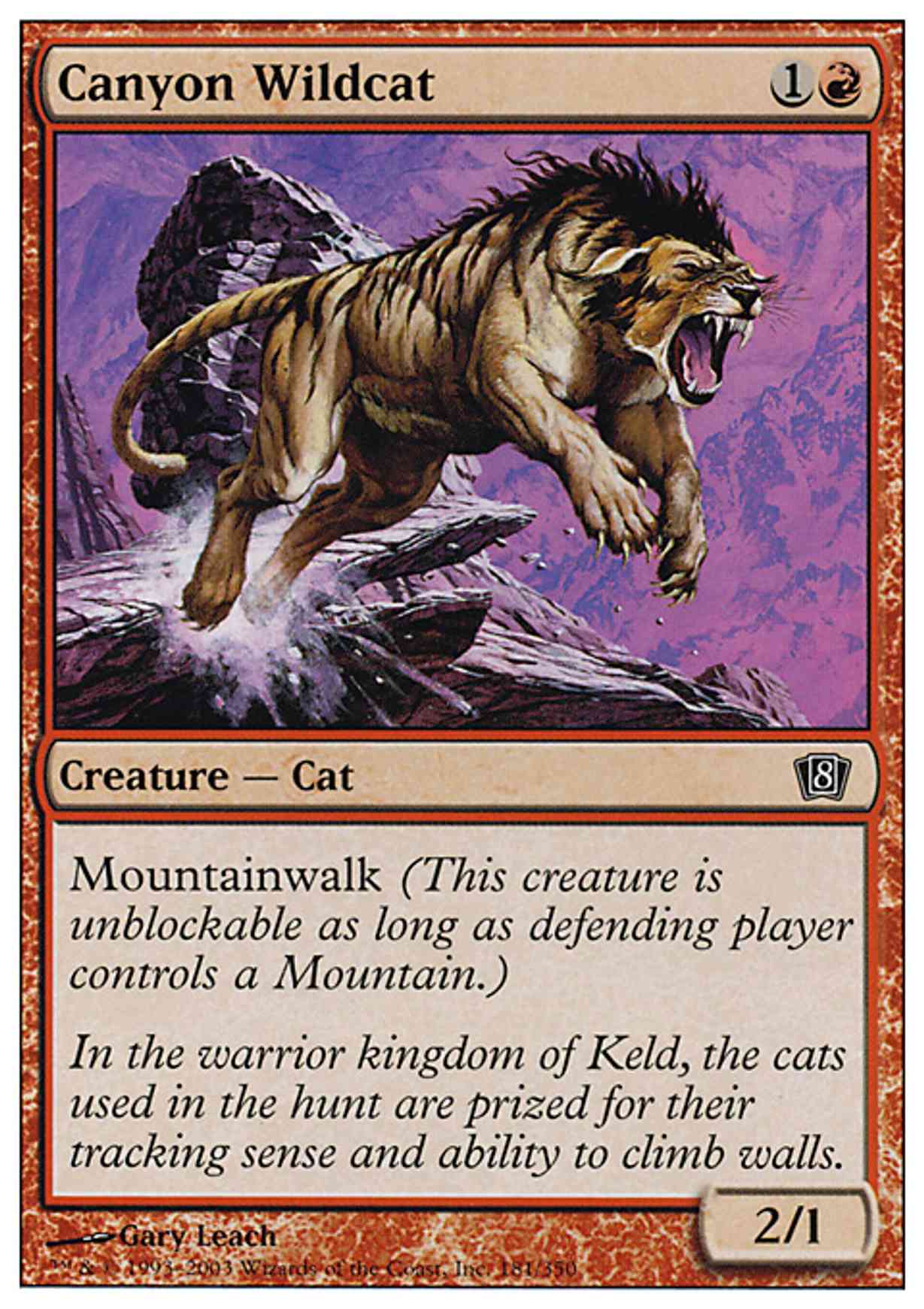 Canyon Wildcat magic card front