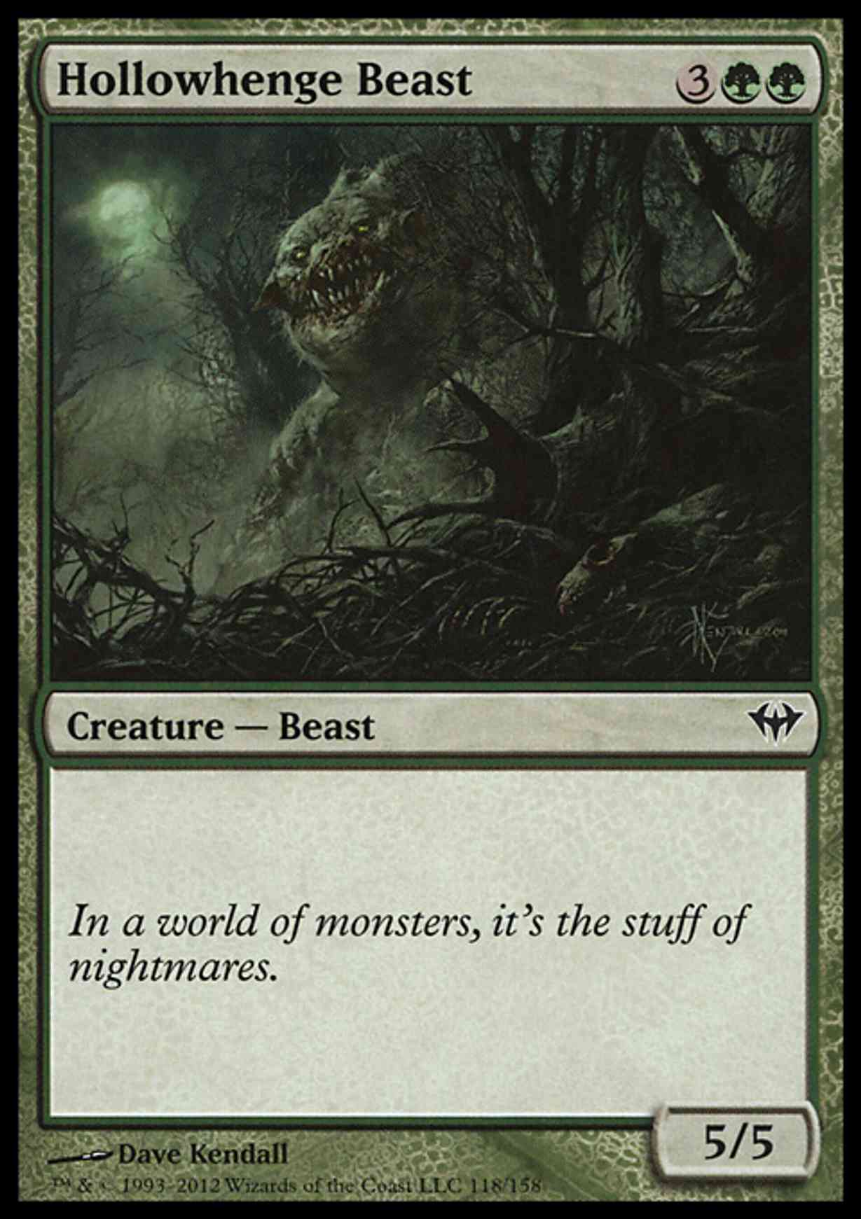 Hollowhenge Beast magic card front