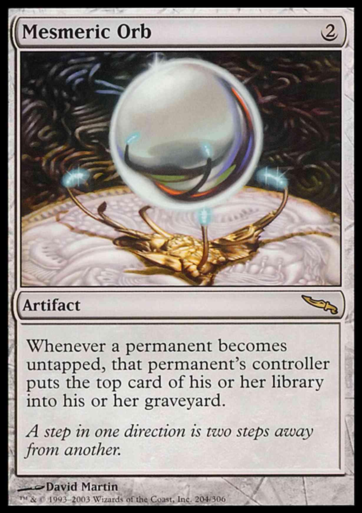 Mesmeric Orb magic card front