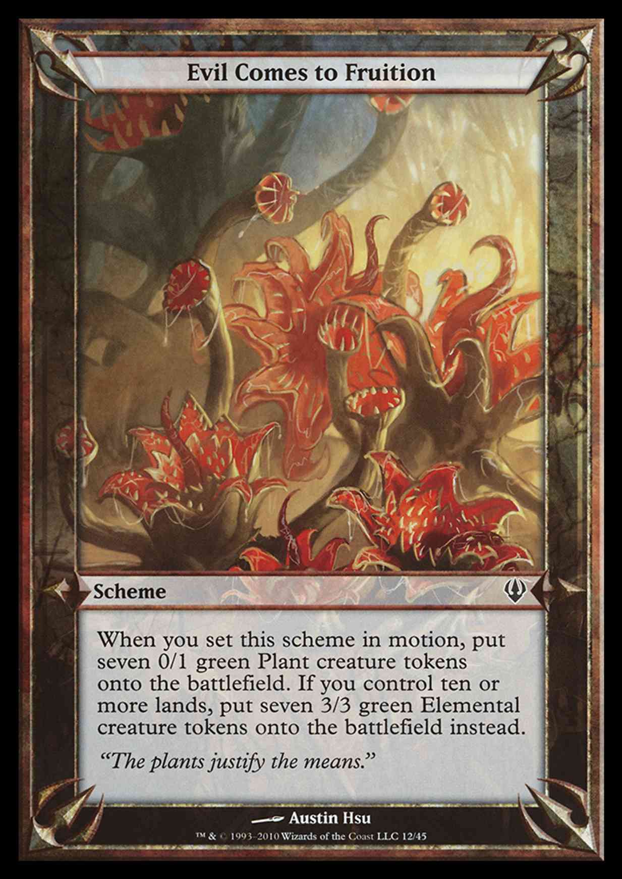 Evil Comes to Fruition (Archenemy) magic card front