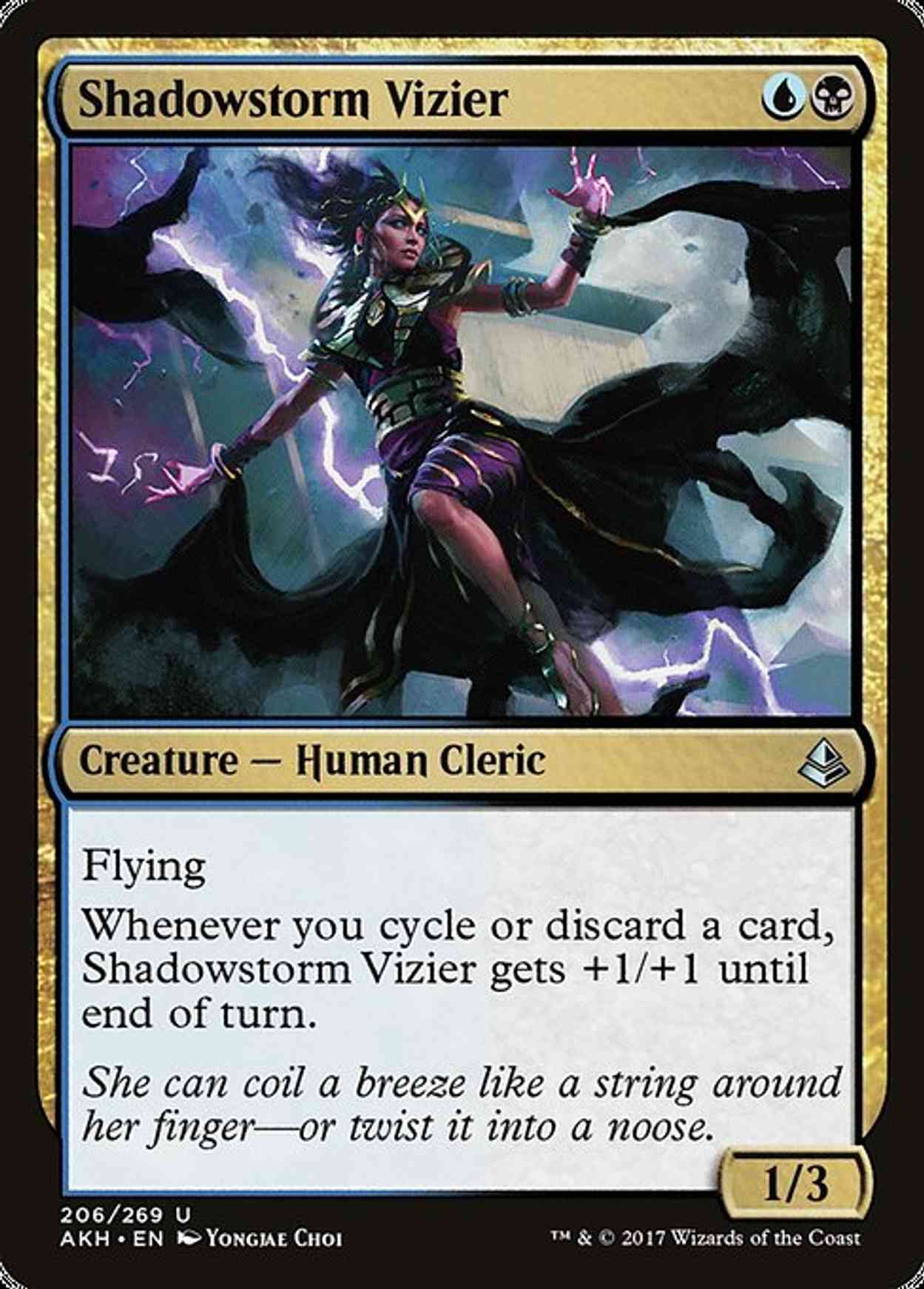 Shadowstorm Vizier magic card front