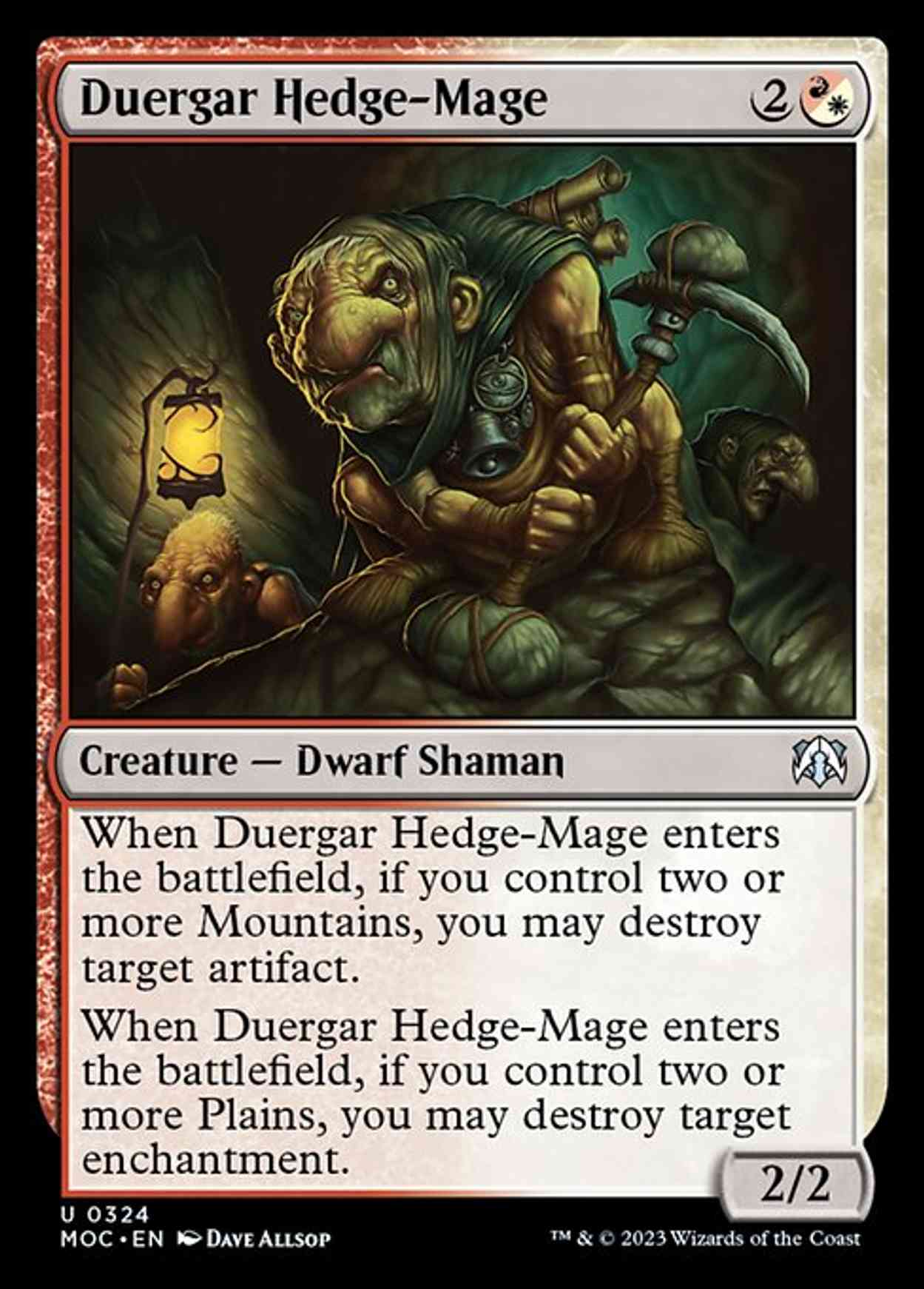 Duergar Hedge-Mage magic card front