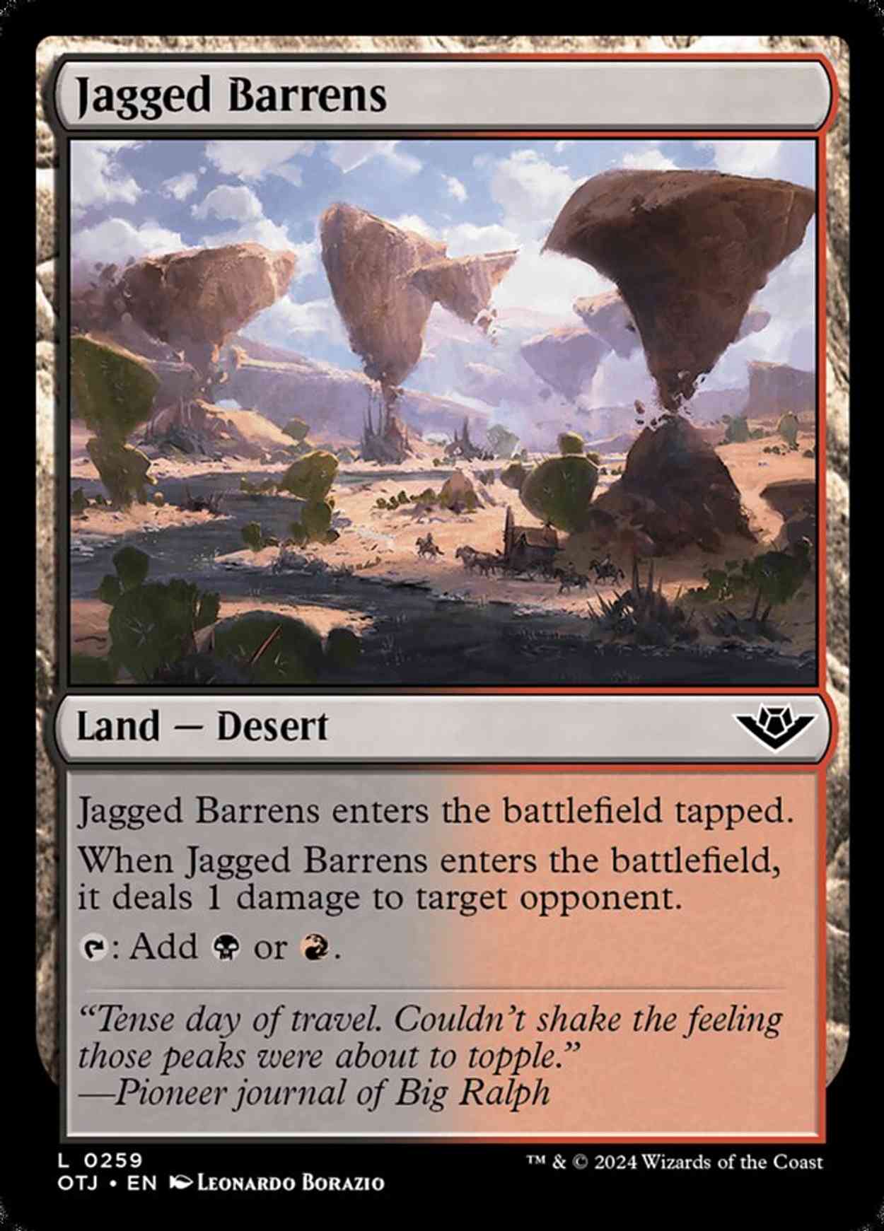 Jagged Barrens magic card front