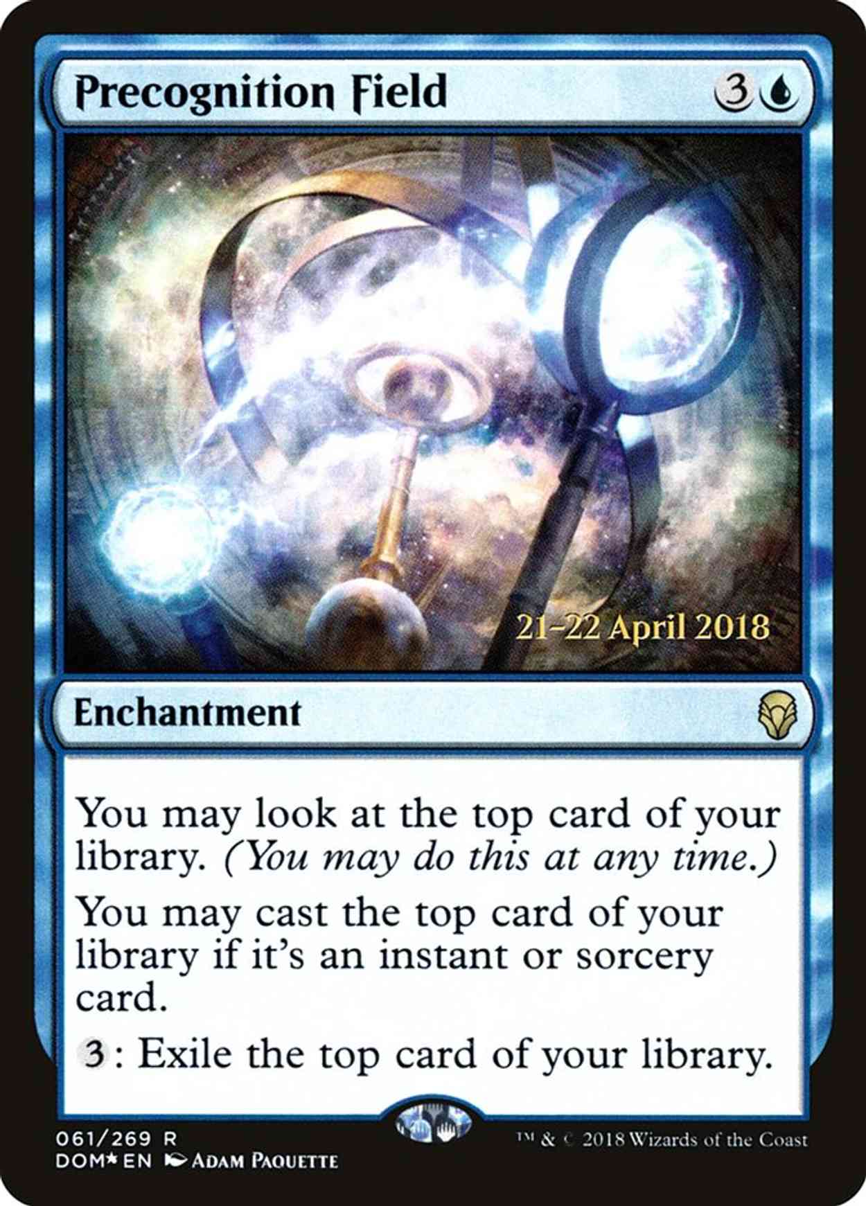 Precognition Field magic card front