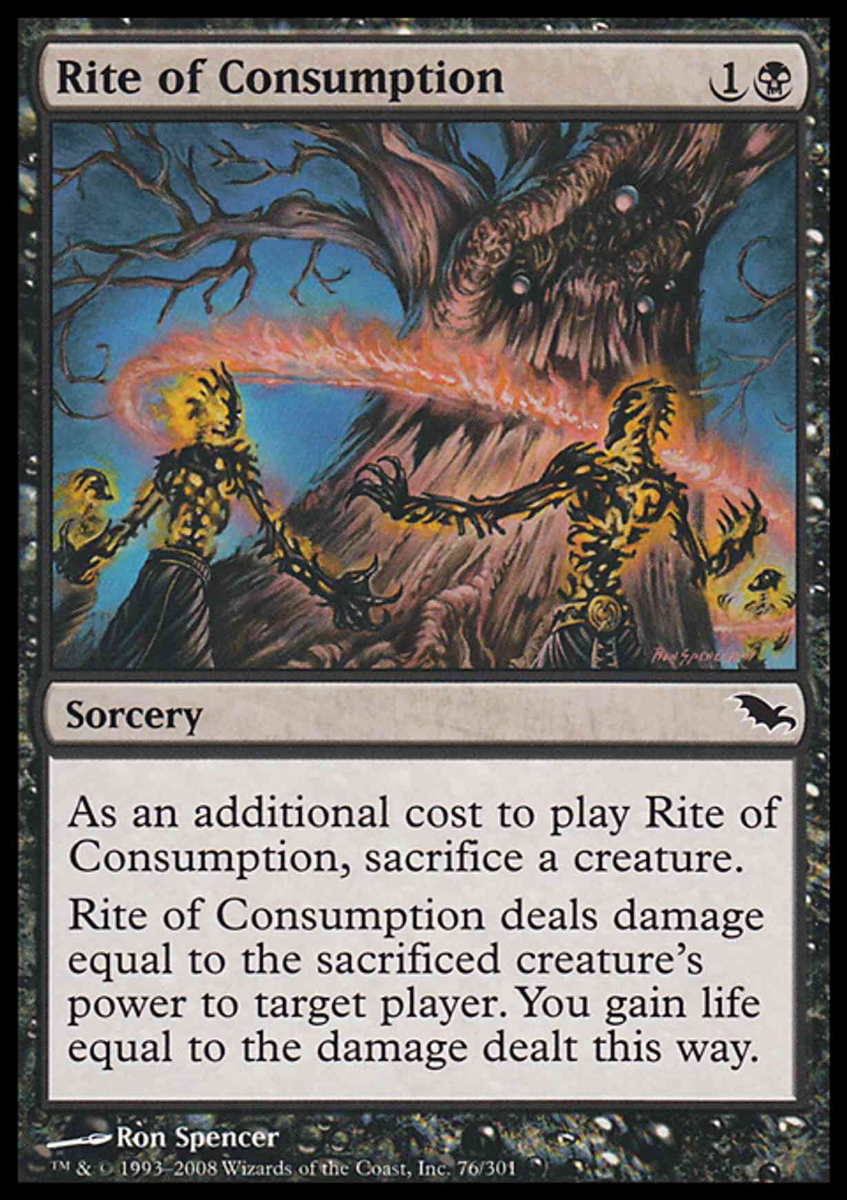 Rite of Consumption magic card front