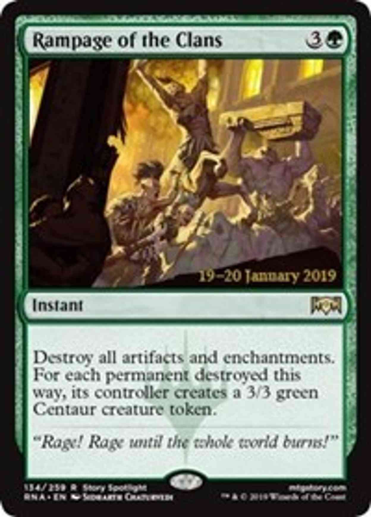 Rampage of the Clans magic card front