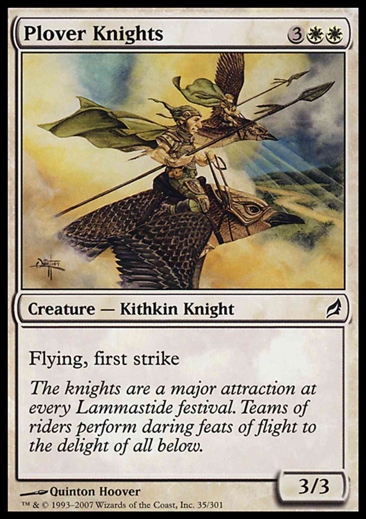 Plover Knights magic card front