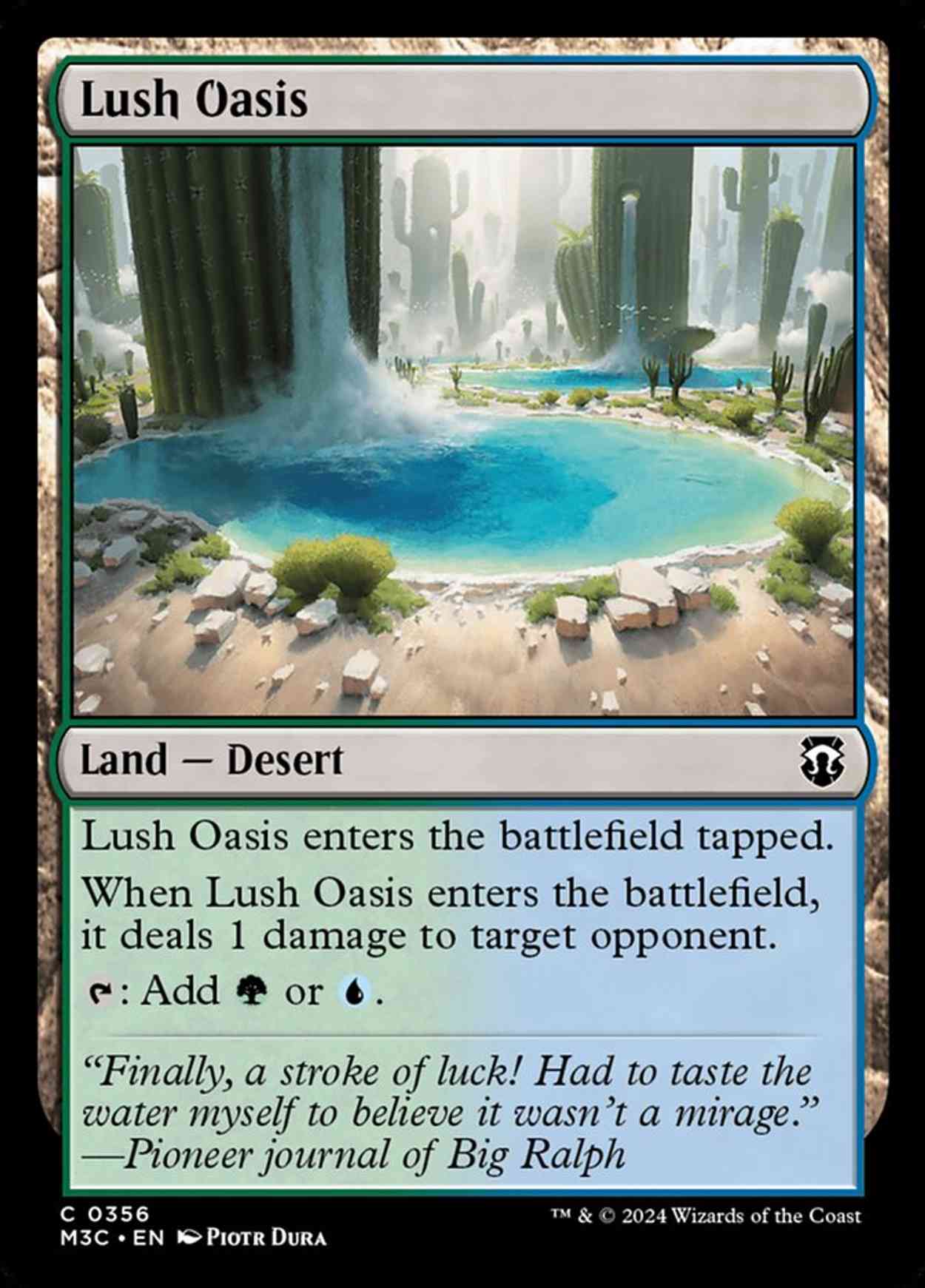 Lush Oasis magic card front