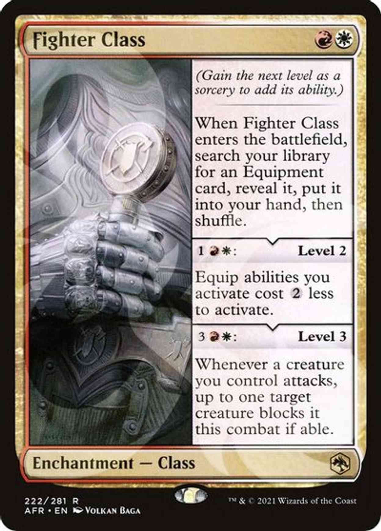 Fighter Class magic card front