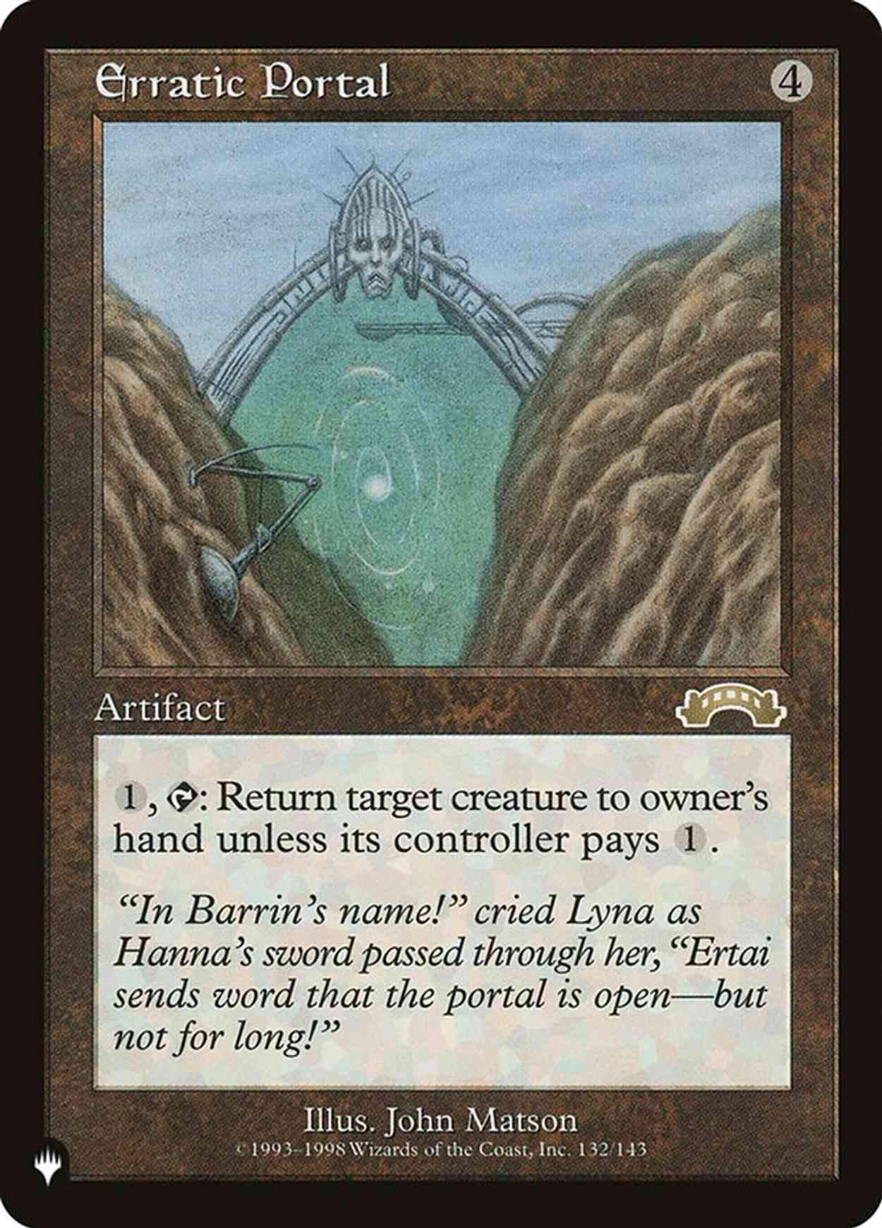 Erratic Portal magic card front