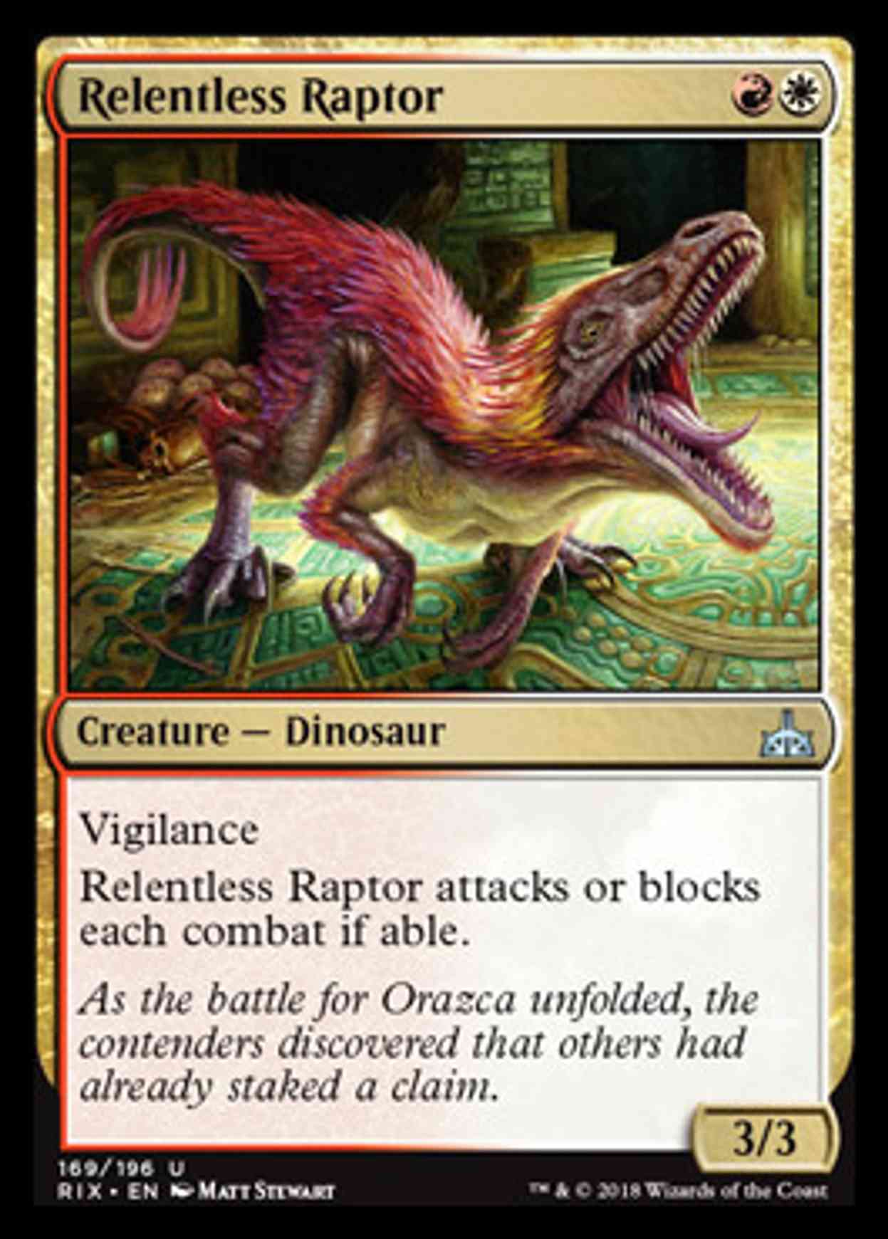 Relentless Raptor magic card front