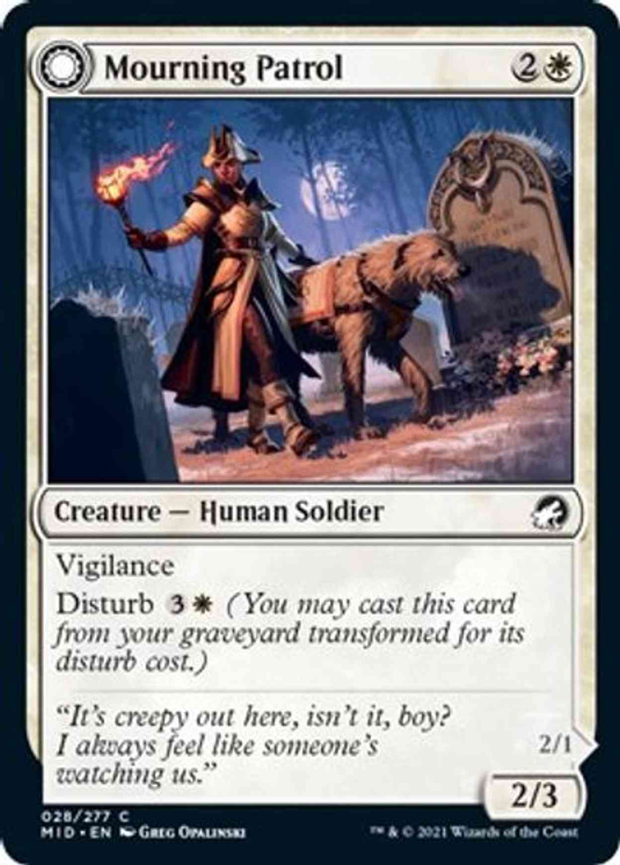 Mourning Patrol magic card front
