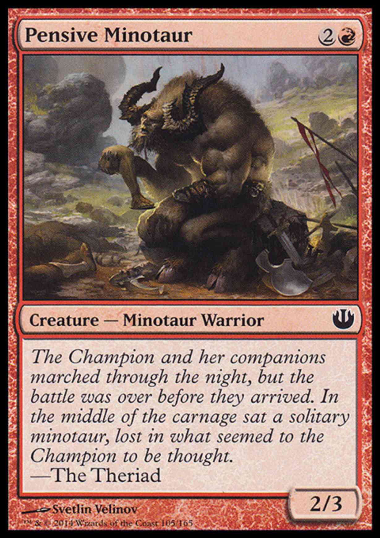 Pensive Minotaur magic card front