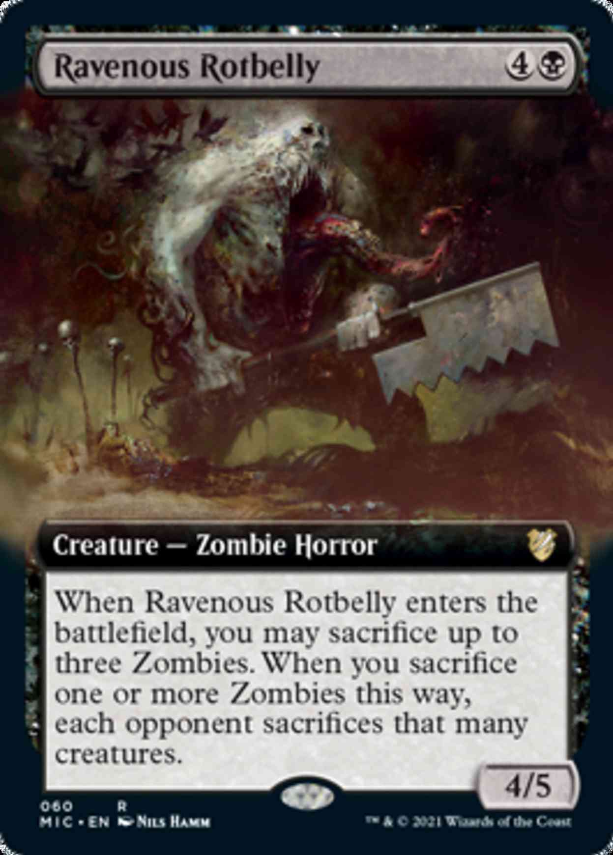 Ravenous Rotbelly (Extended Art) magic card front