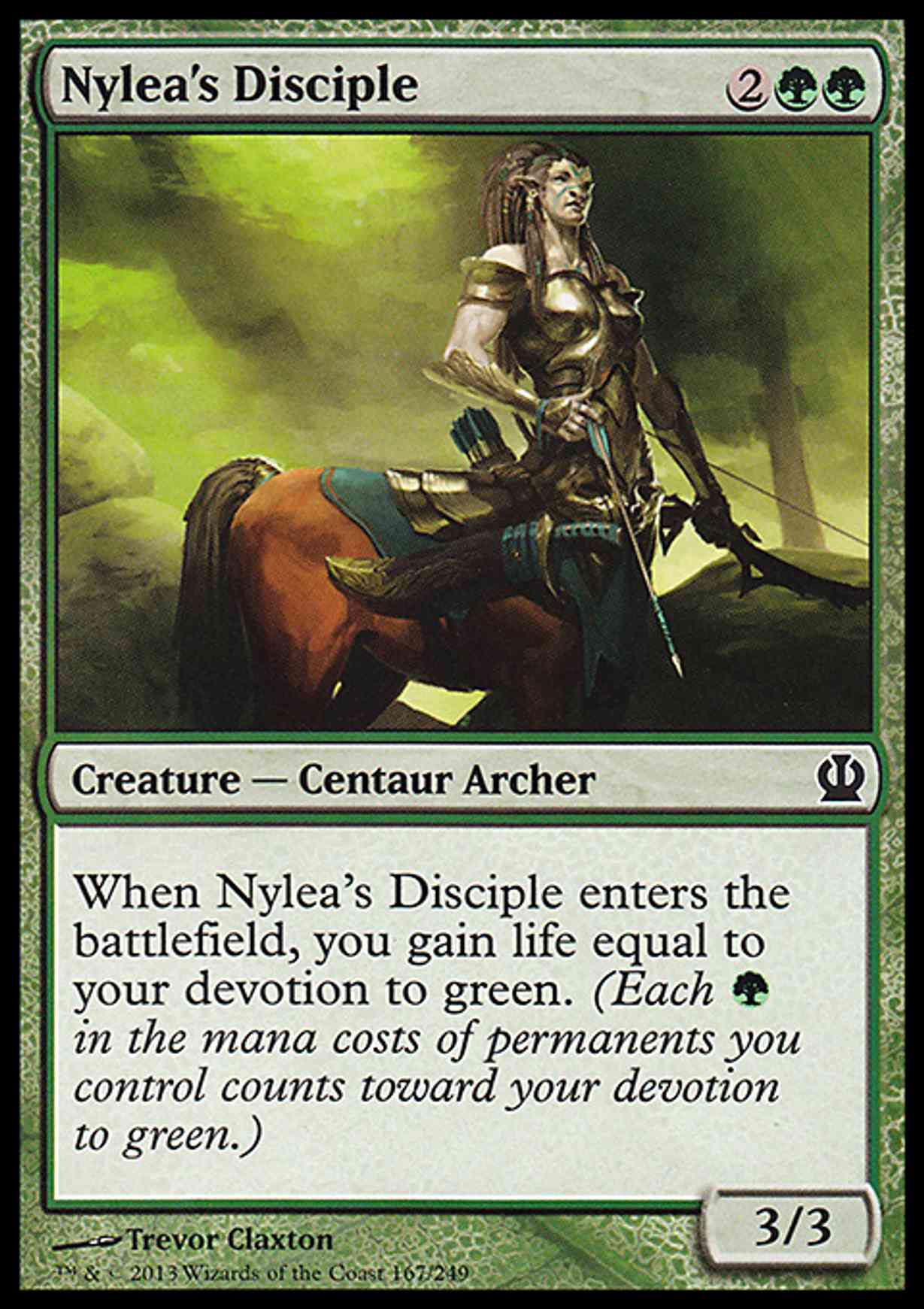 Nylea's Disciple magic card front