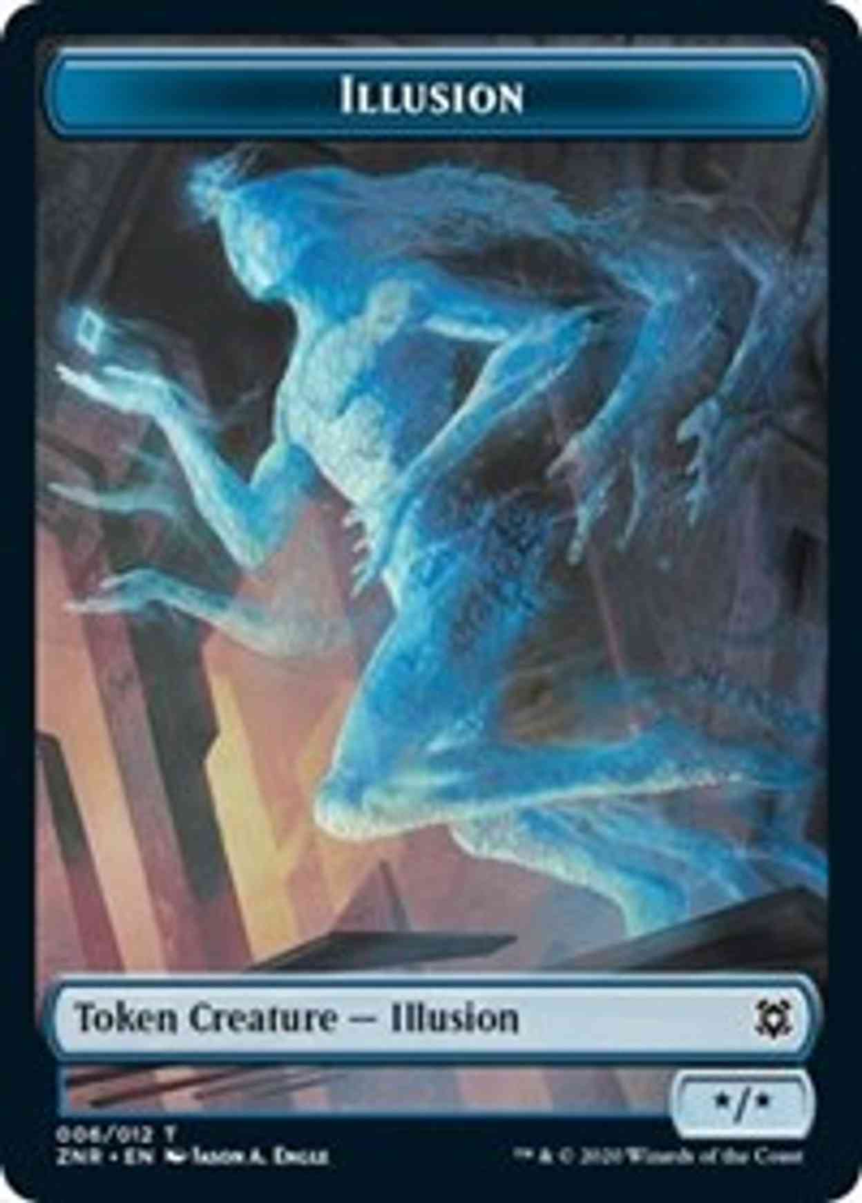 Illusion token magic card front