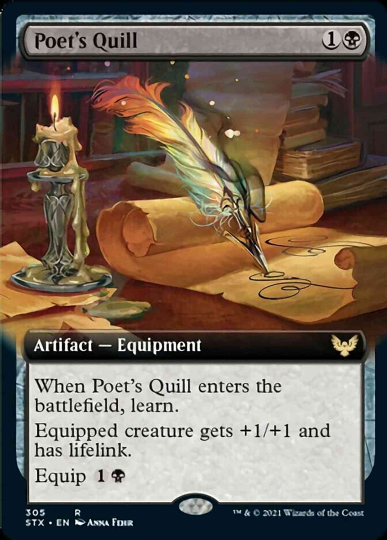 Poet's Quill (Extended Art) magic card front