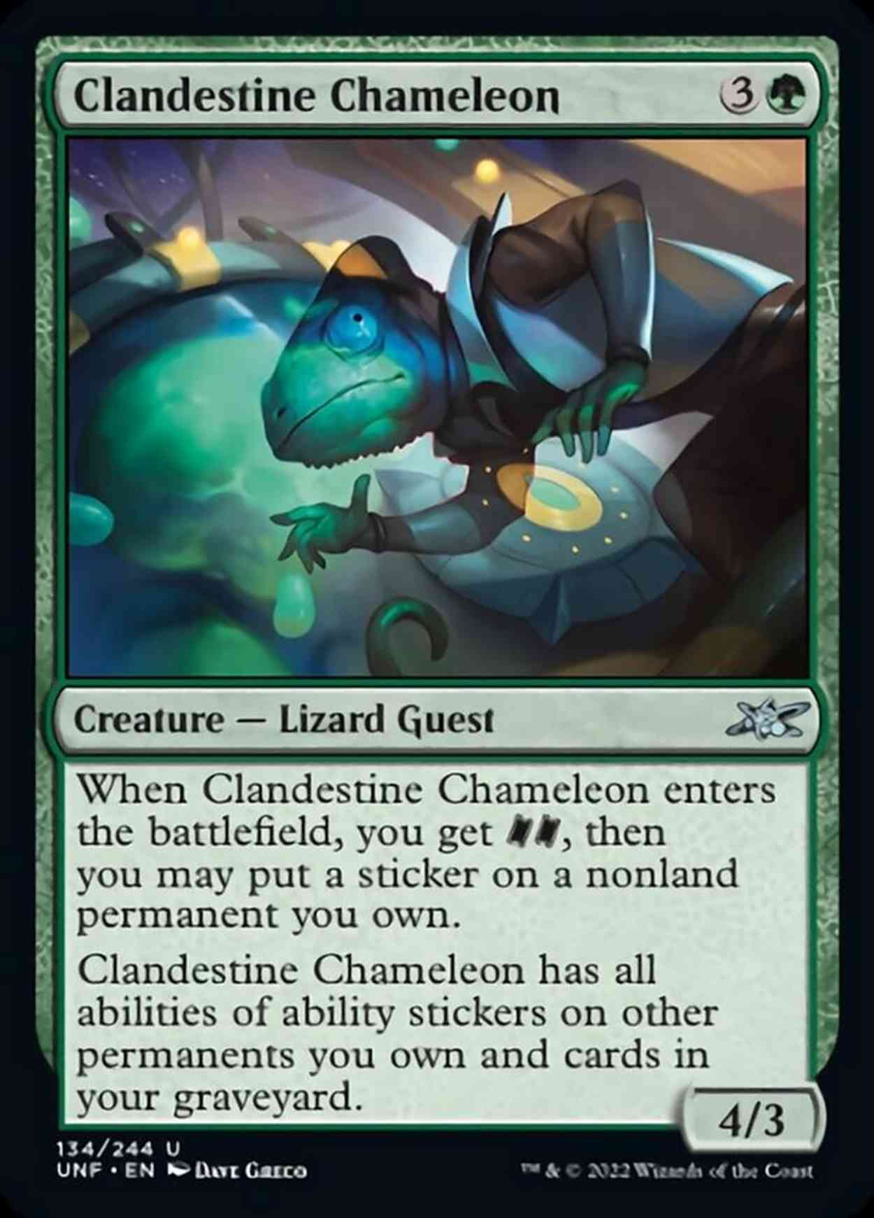 Clandestine Chameleon magic card front