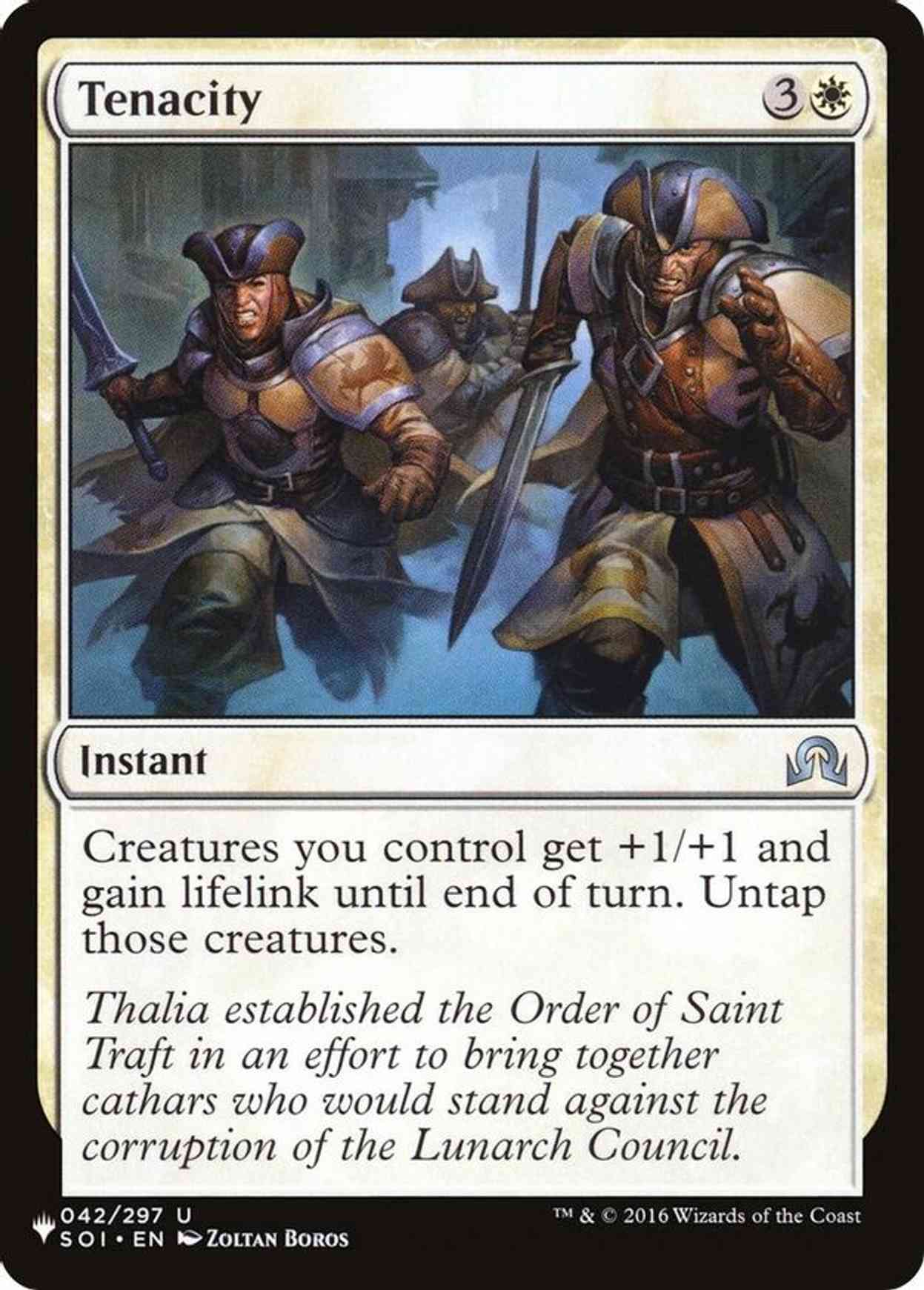Tenacity magic card front