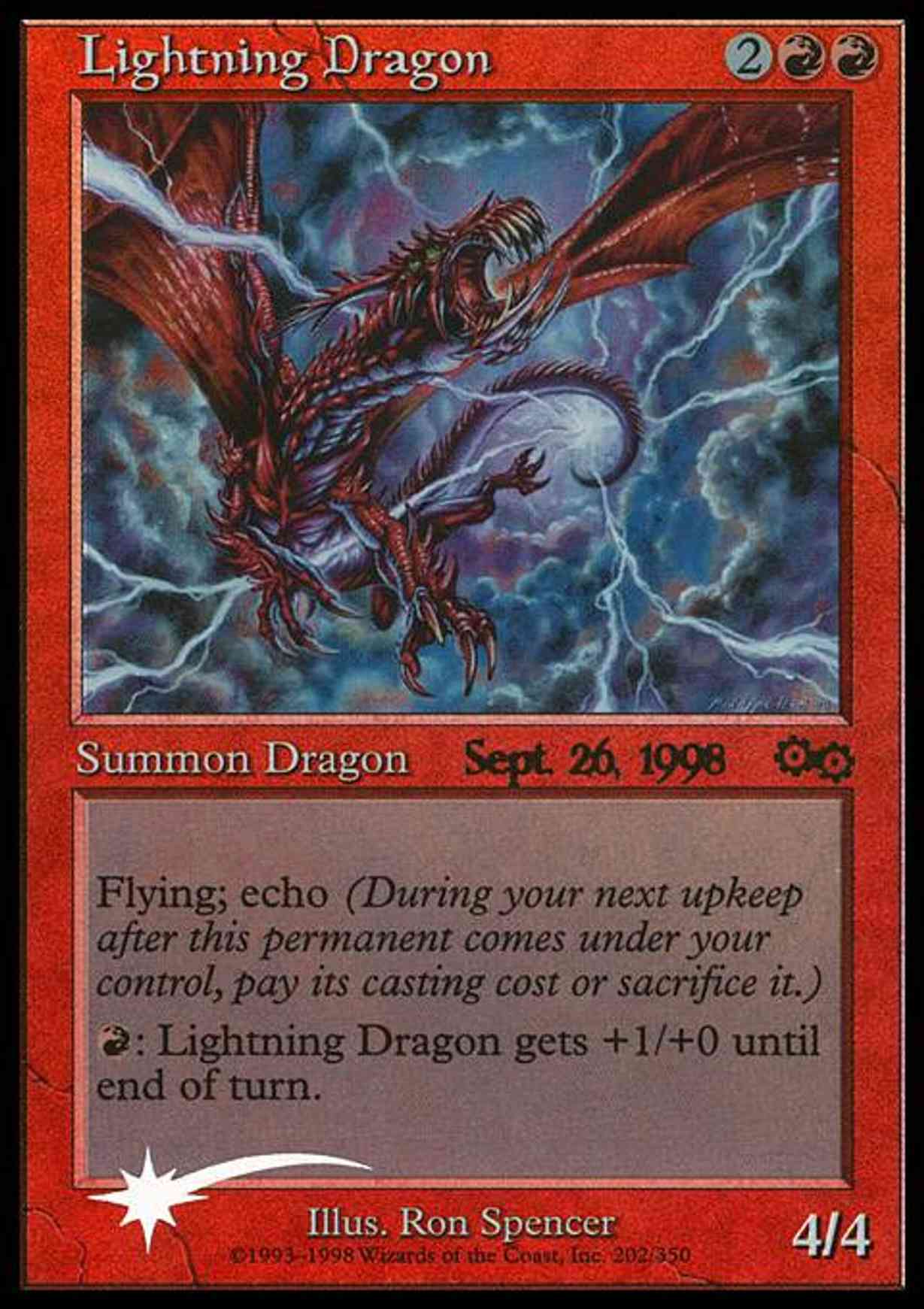Lightning Dragon magic card front