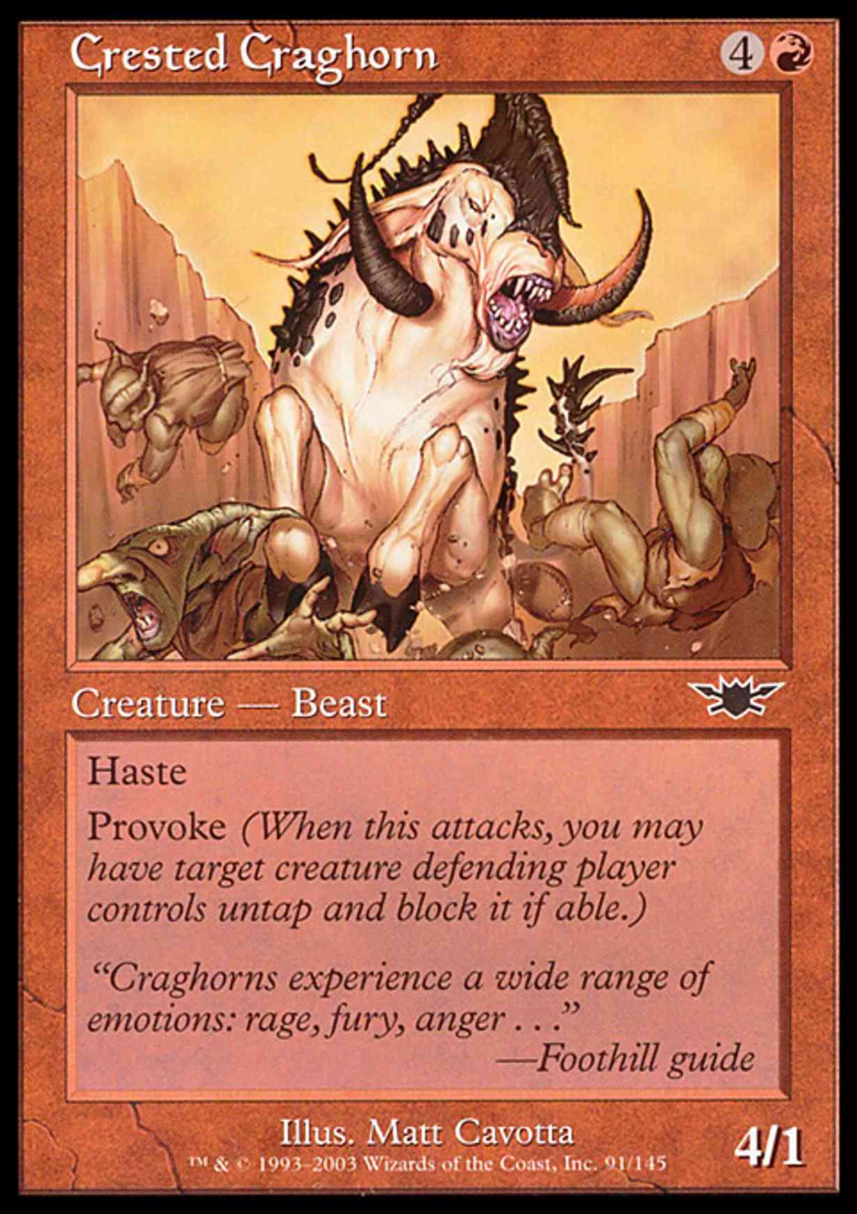 Crested Craghorn magic card front