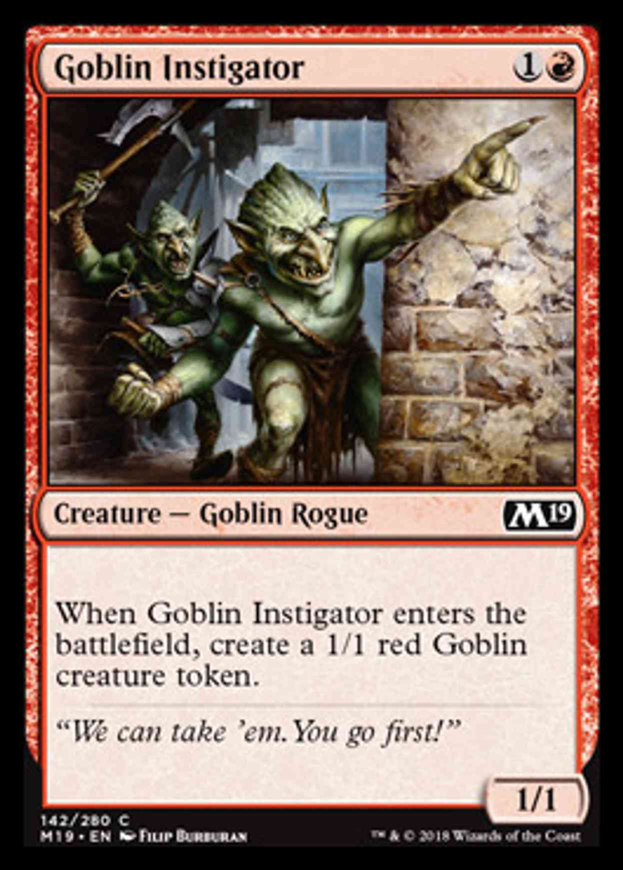 Goblin Instigator magic card front