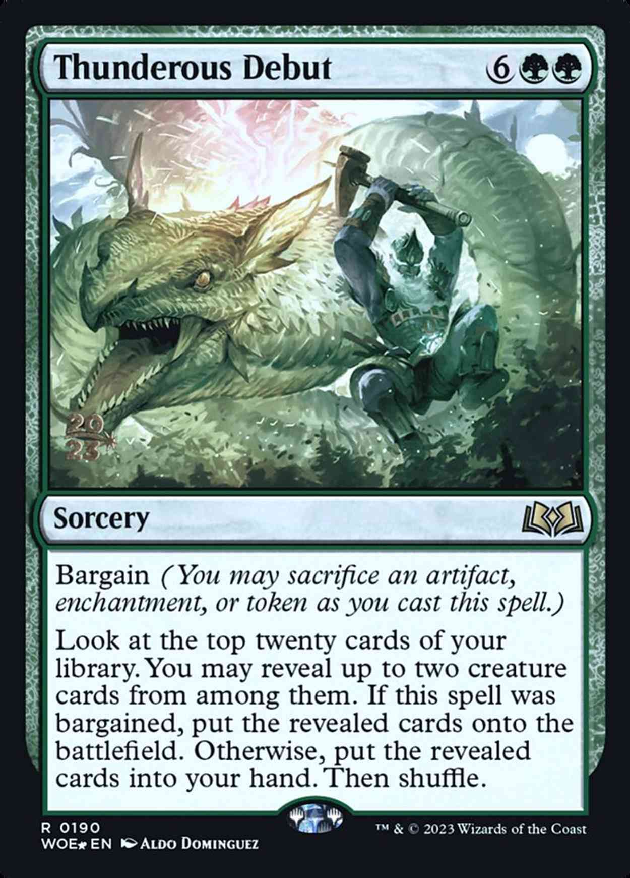 Thunderous Debut magic card front