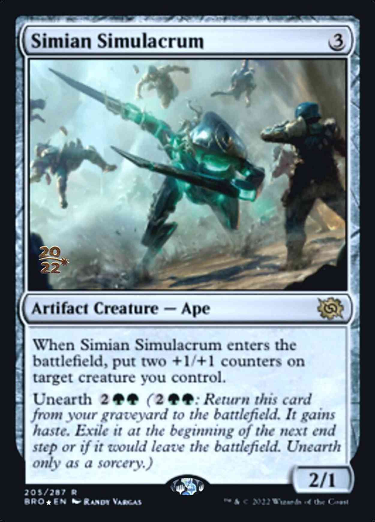 Simian Simulacrum magic card front