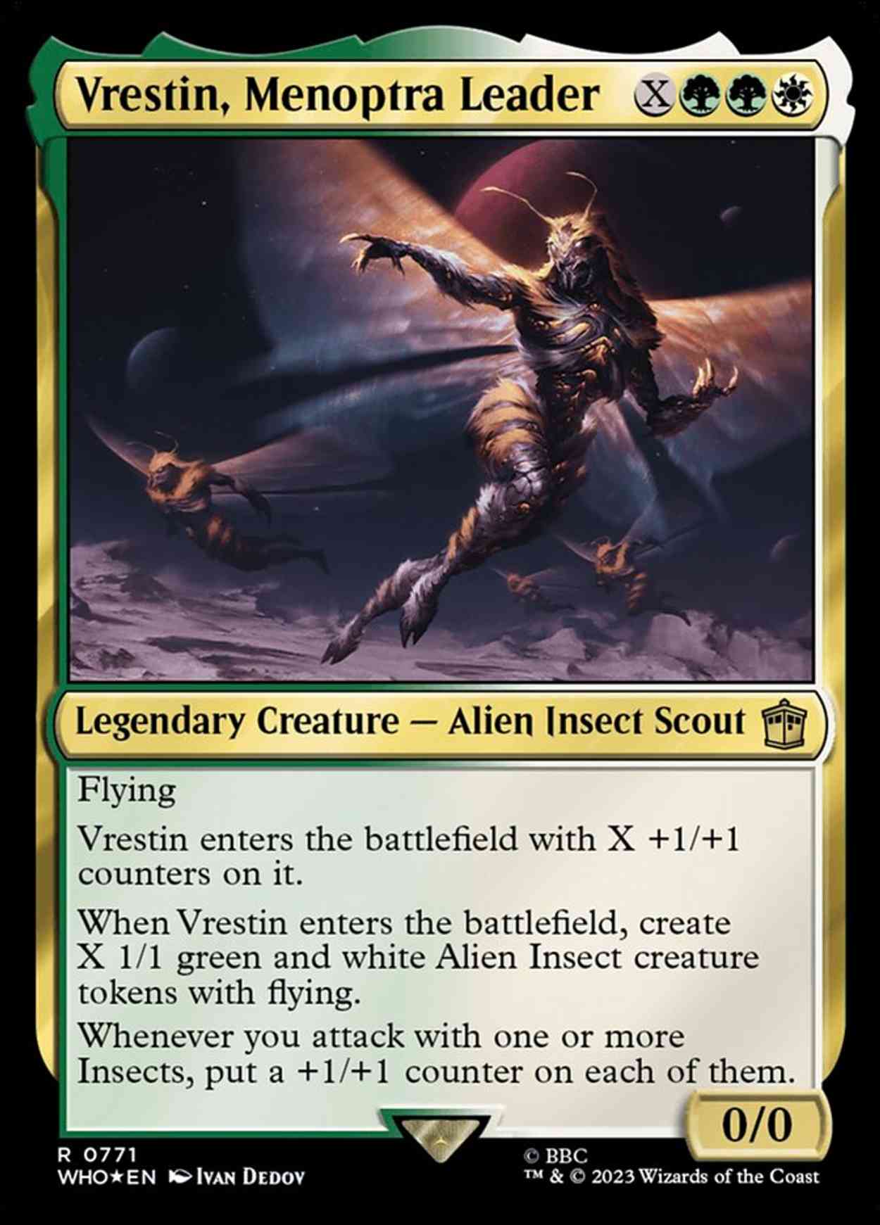 Vrestin, Menoptra Leader (Surge Foil) magic card front