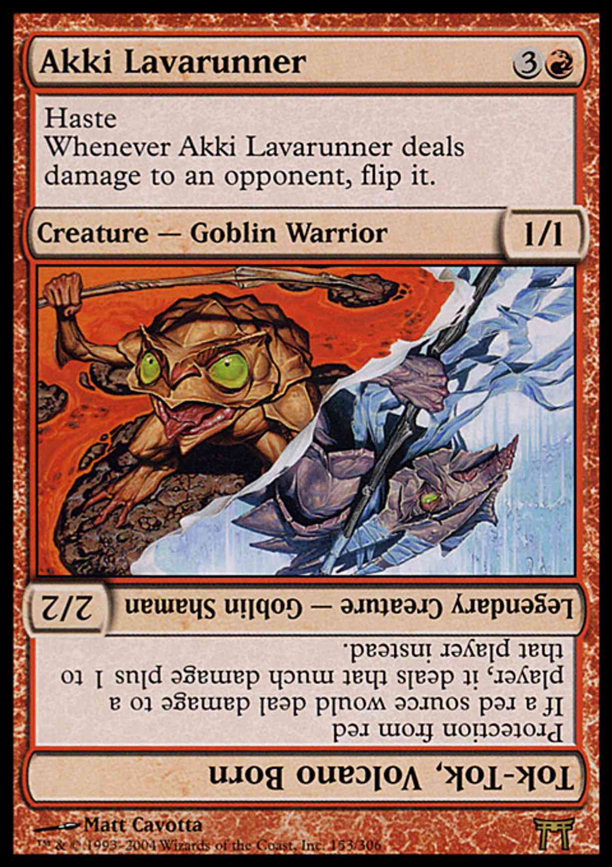 Akki Lavarunner magic card front