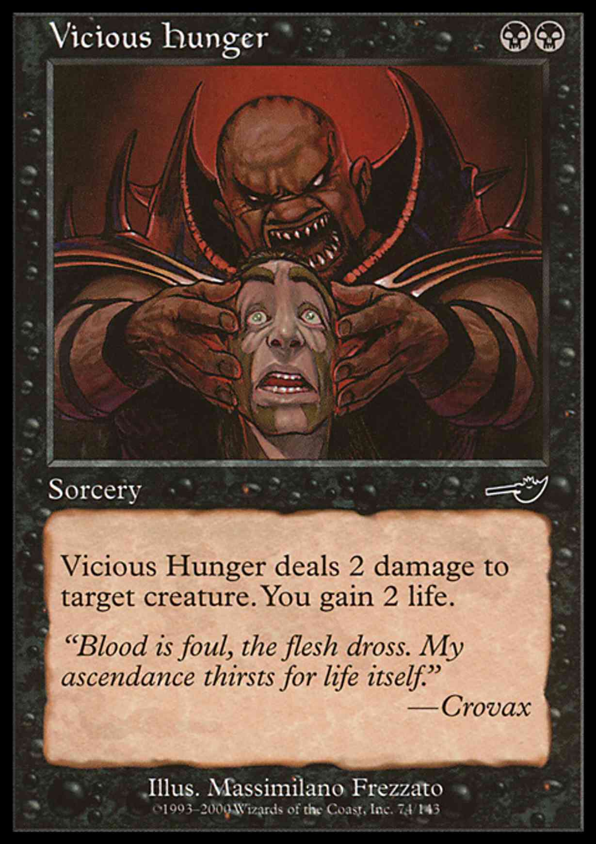 Vicious Hunger magic card front
