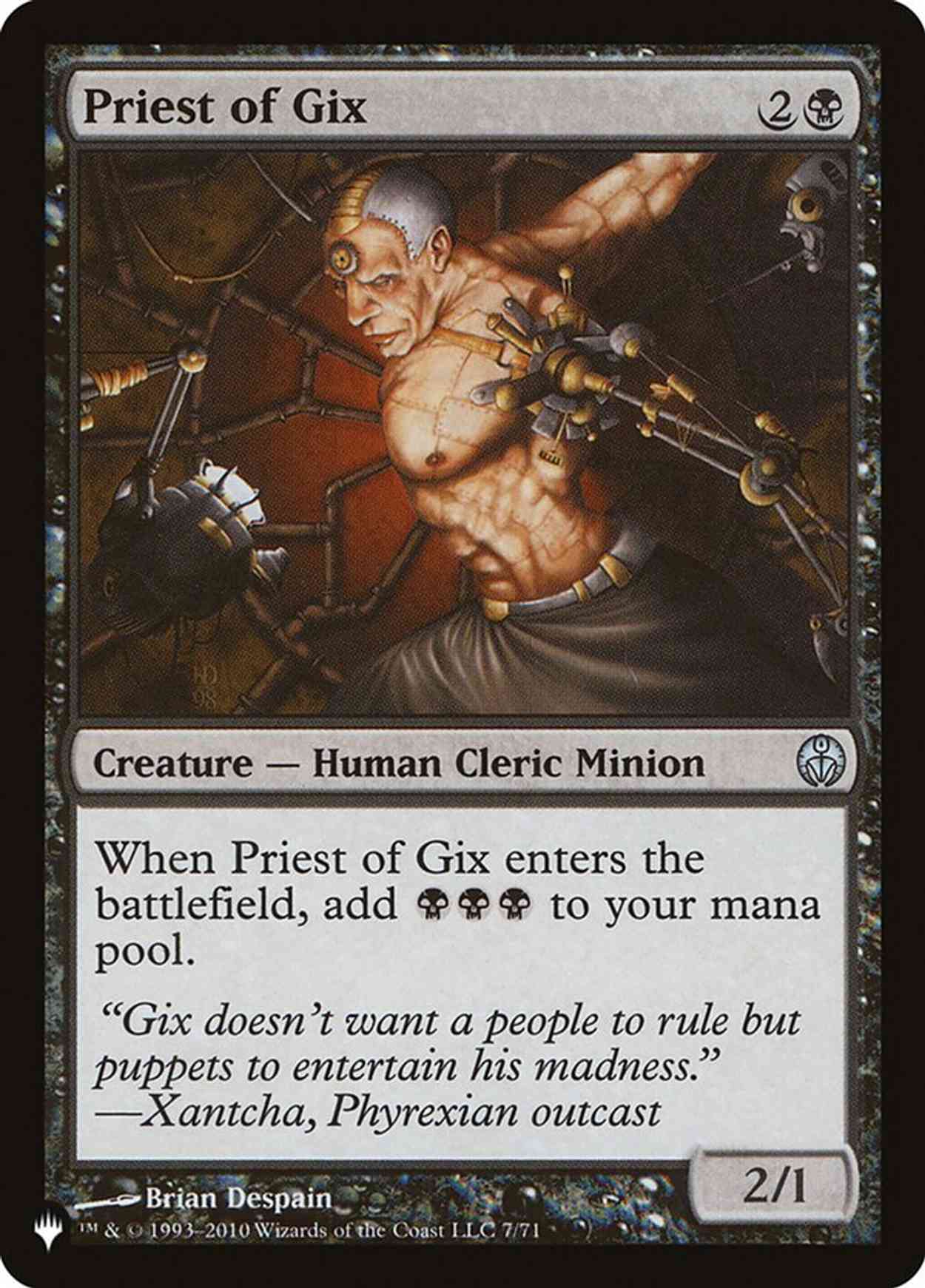 Priest of Gix magic card front