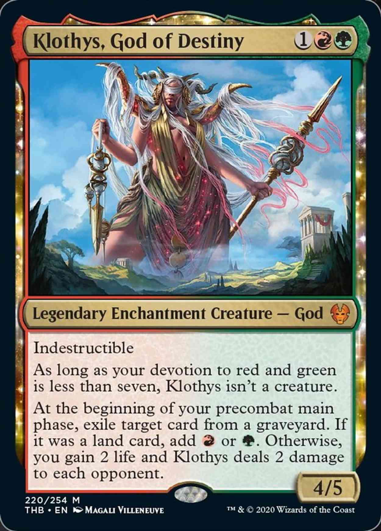 Klothys, God of Destiny magic card front