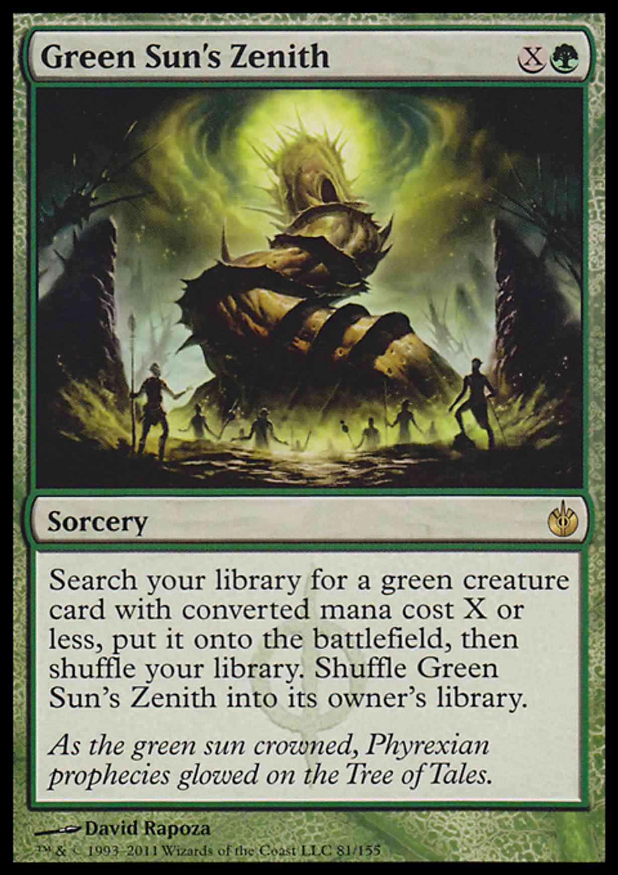 Green Sun's Zenith magic card front