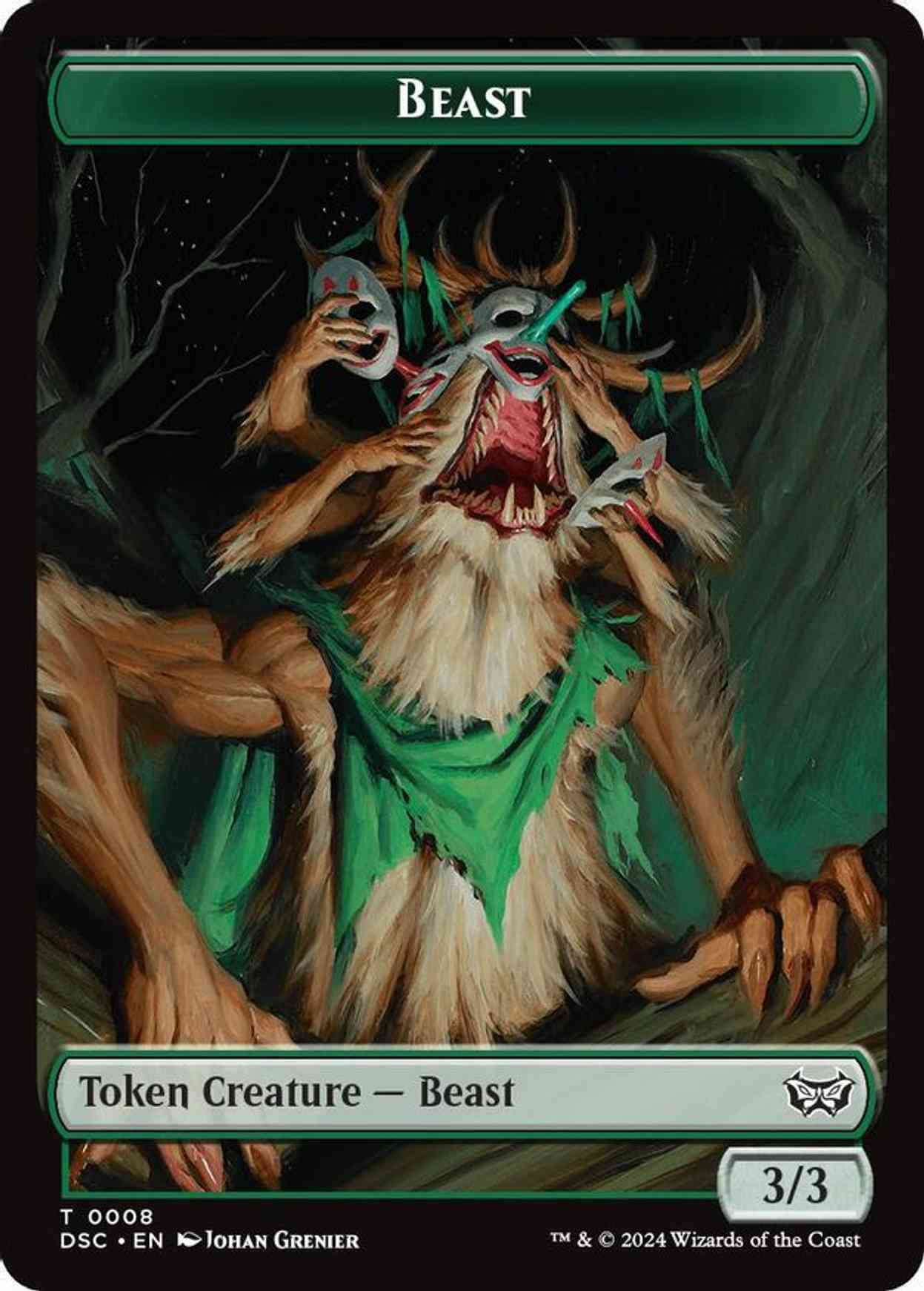 Beast // Scarecrow Double-Sided Token magic card front