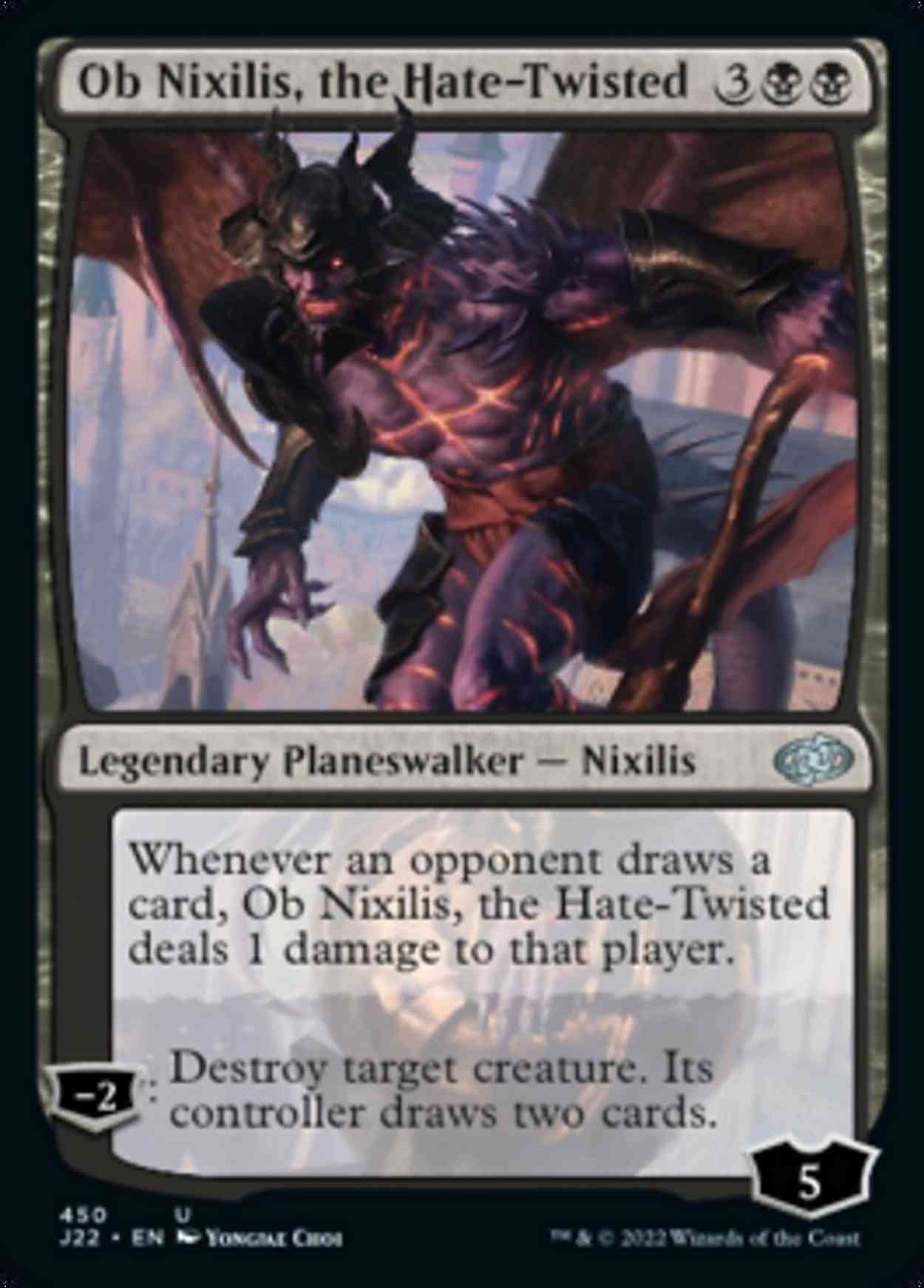 Ob Nixilis, the Hate-Twisted magic card front