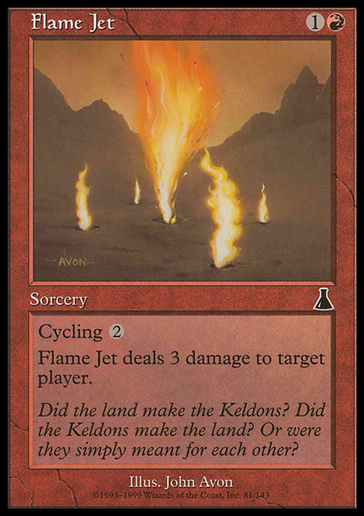Flame Jet magic card front