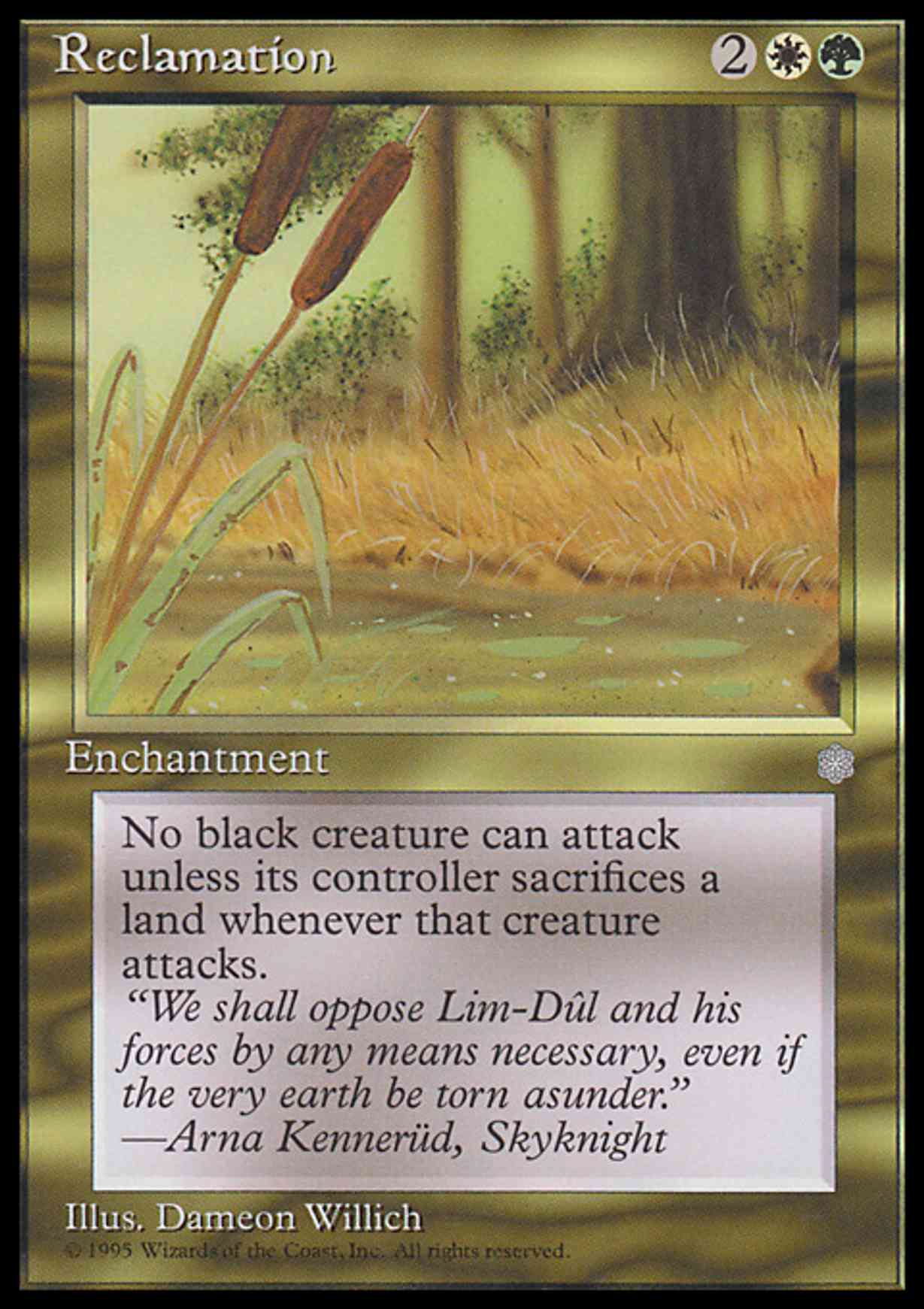 Reclamation magic card front