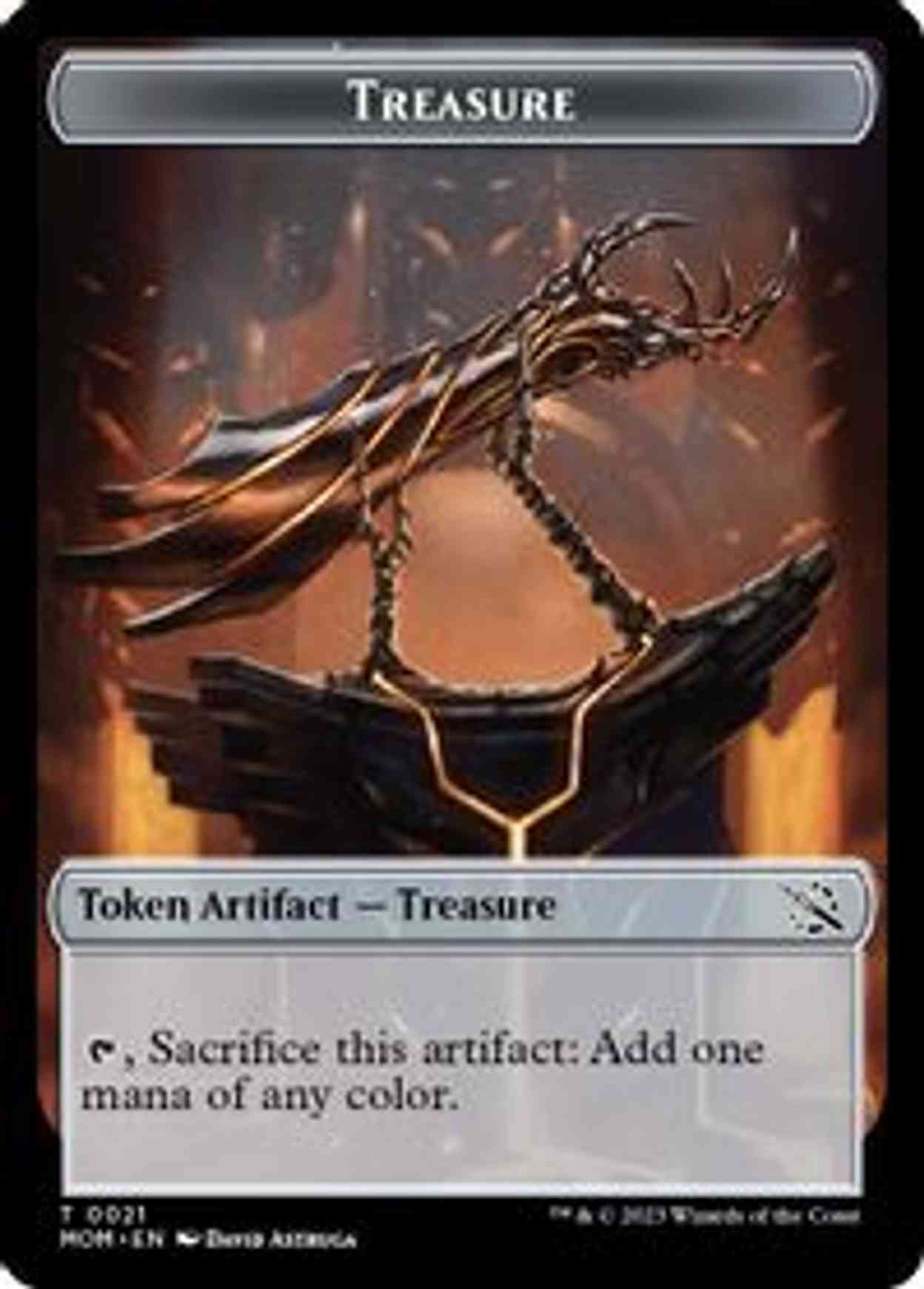 Treasure (0021) // Dinosaur Double-Sided Token magic card front