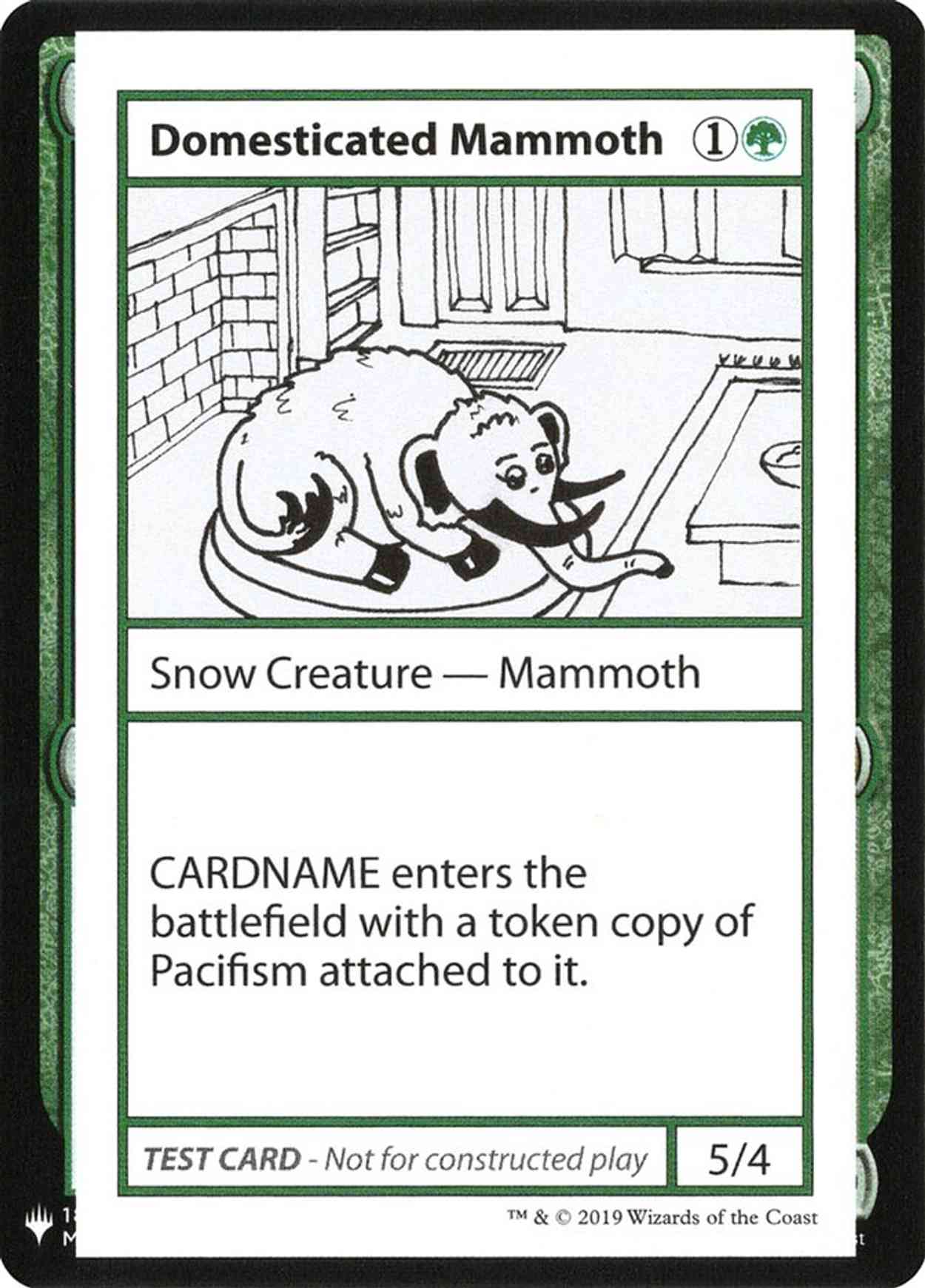 Domesticated Mammoth magic card front