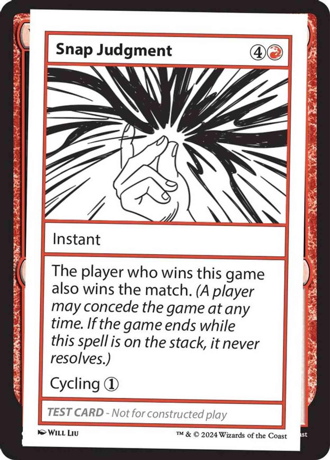 Snap Judgment magic card front