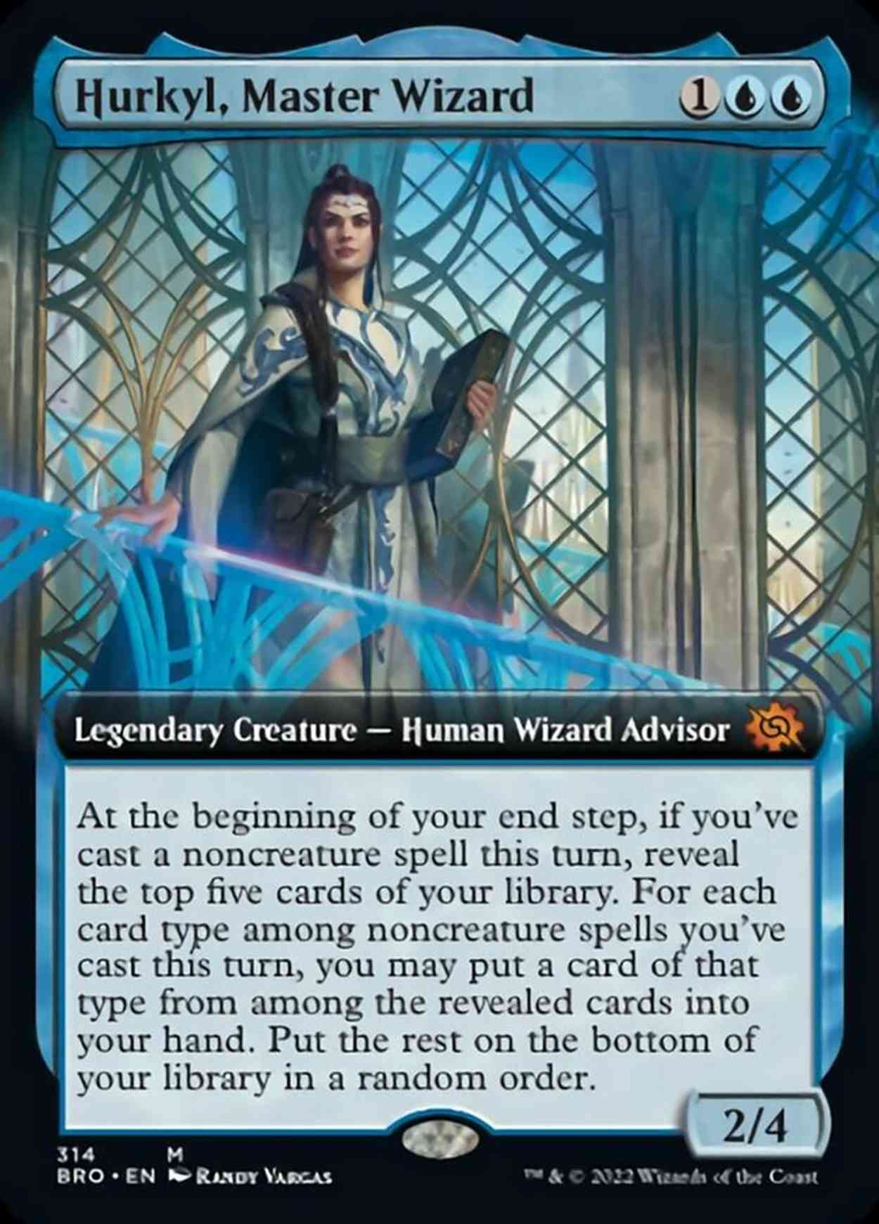 Hurkyl, Master Wizard (Extended Art) magic card front