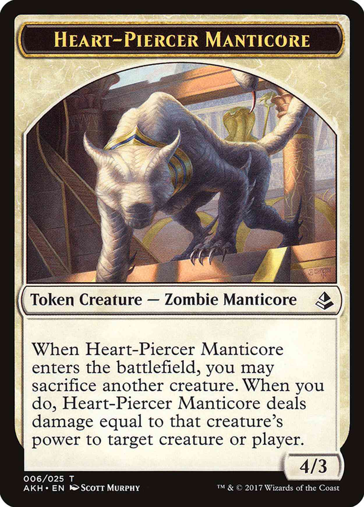 Heart-Piercer Manticore // Warrior Token magic card front