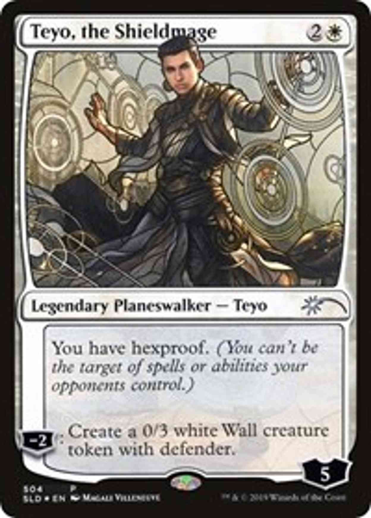 Teyo, the Shieldmage (Stained Glass) magic card front