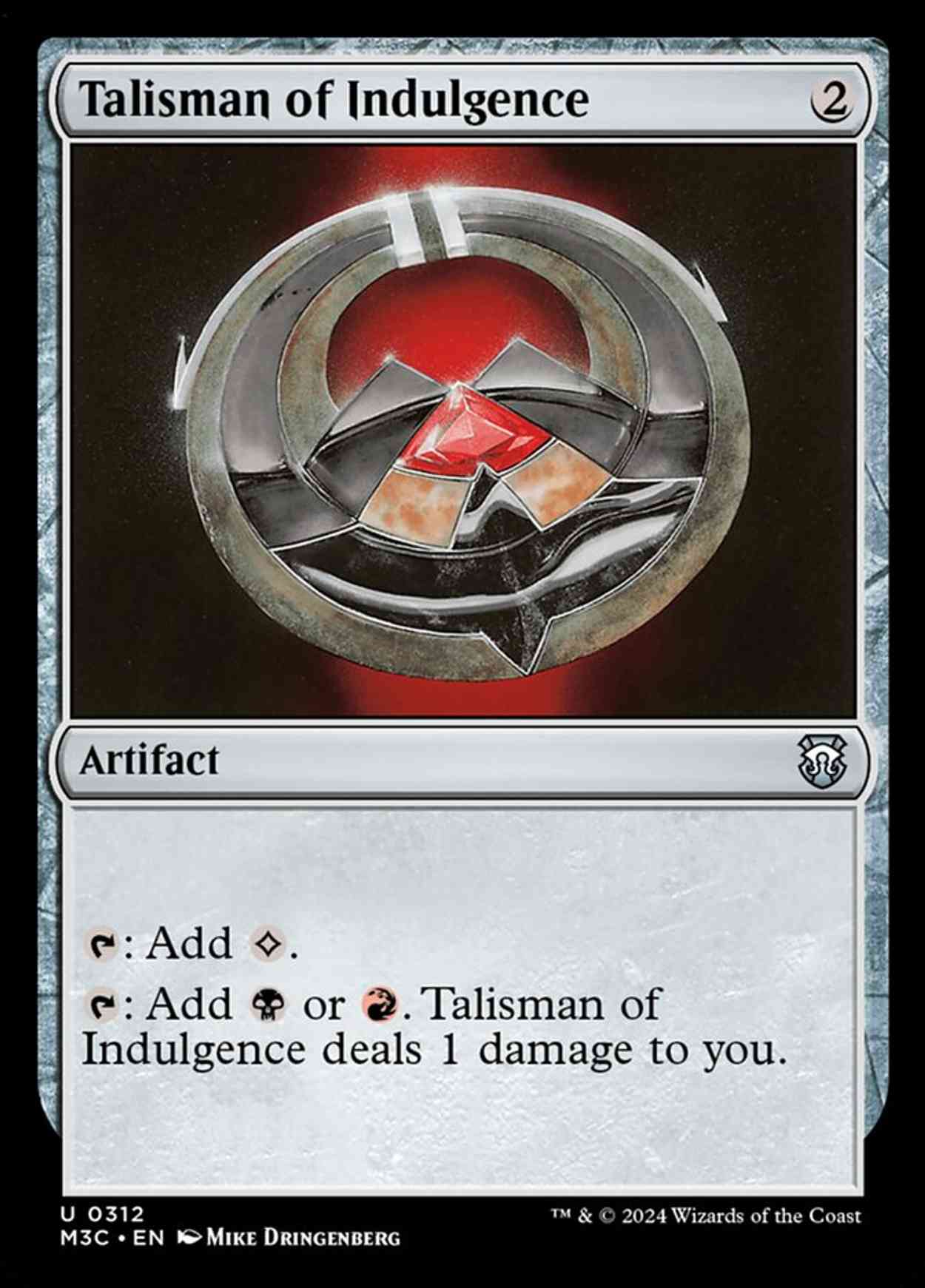 Talisman of Indulgence magic card front