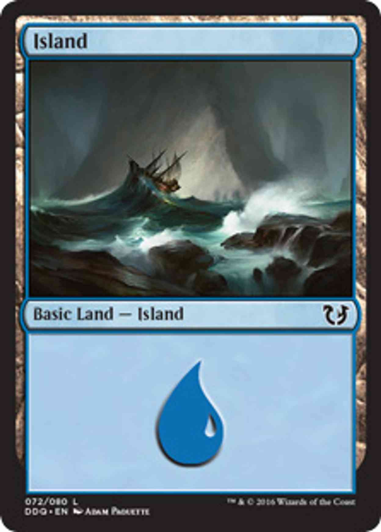 Island (72) magic card front