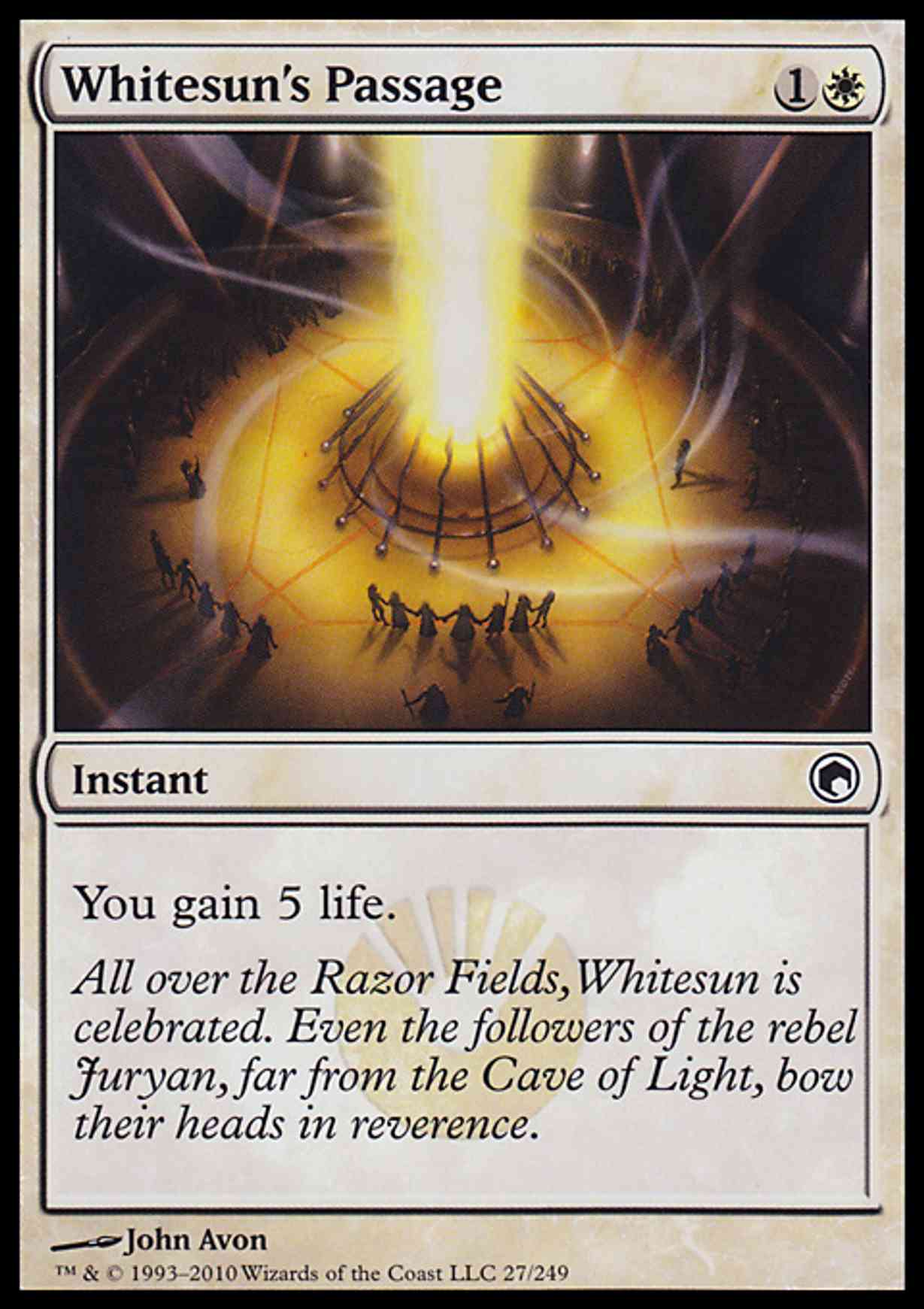 Whitesun's Passage magic card front